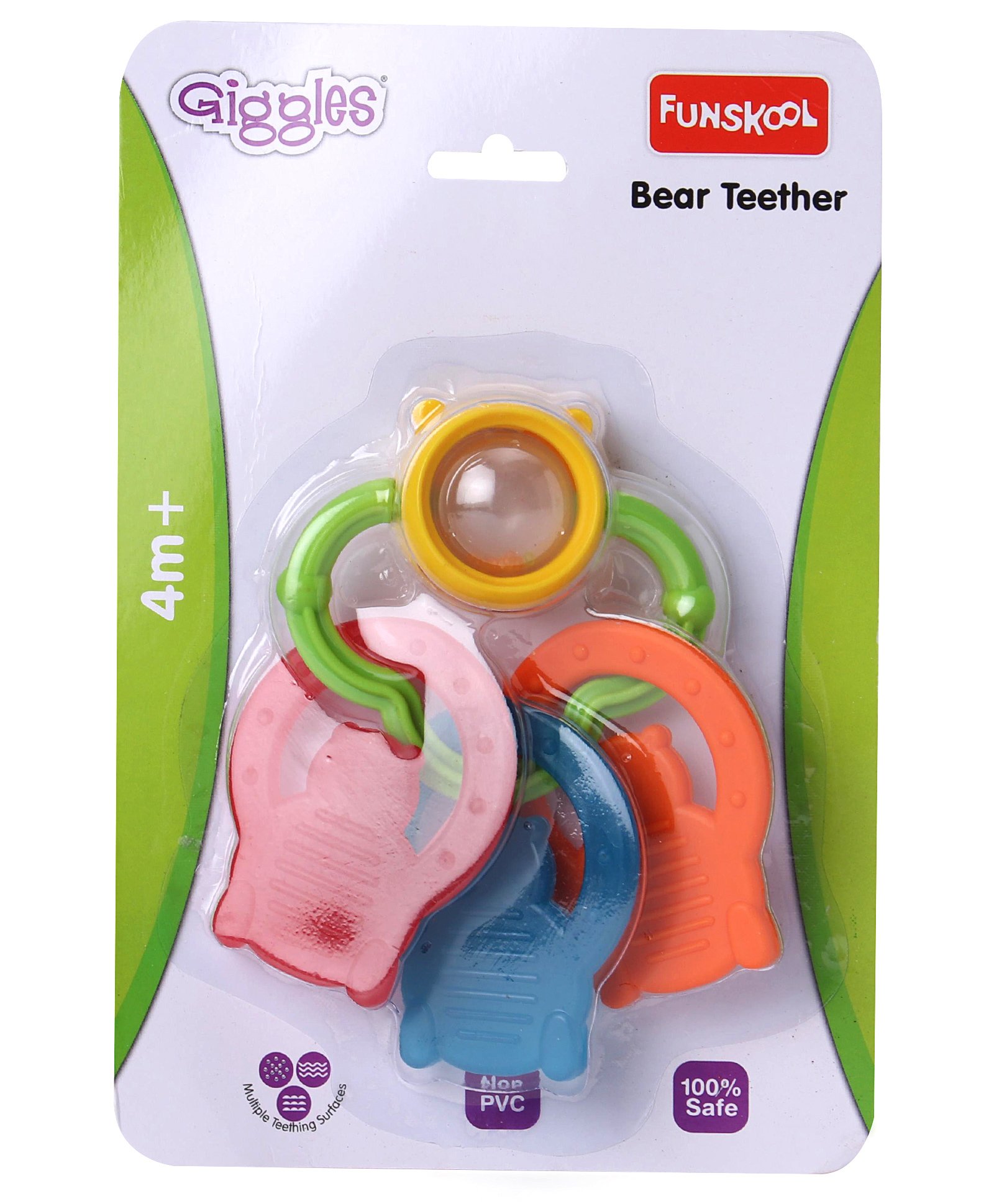 Giggles Bear Teether - Multicolor-image-1