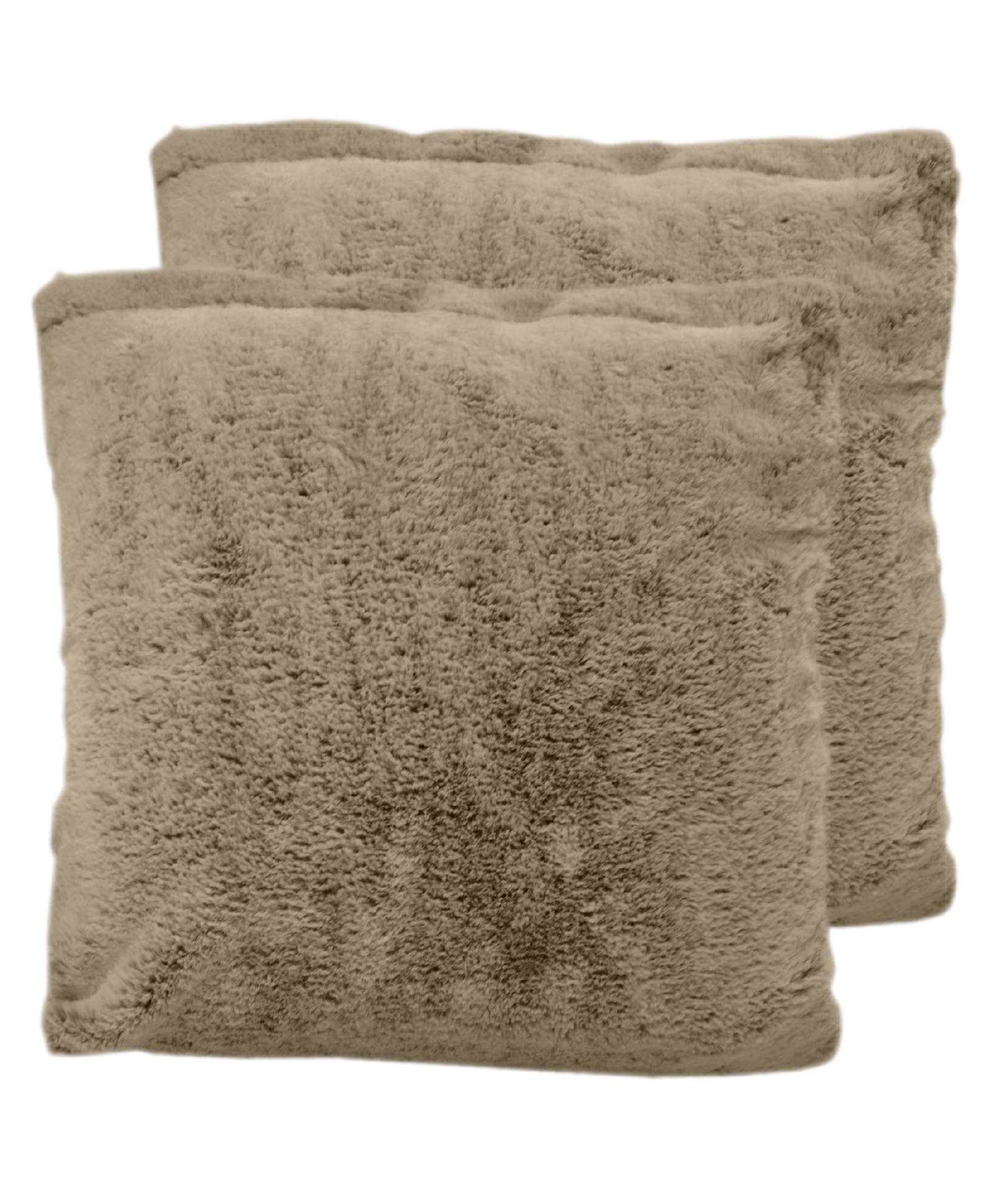 Divine Casa Fluffy Fur Solid Cushion Covers Pack Of 2 - Brown-image-22