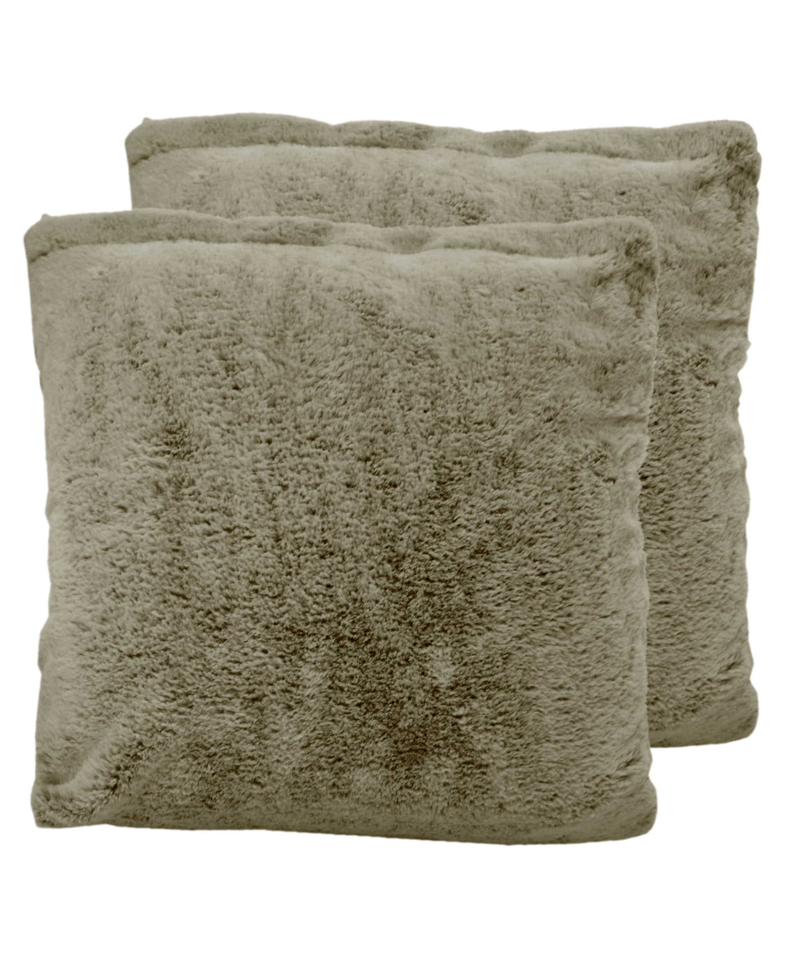 Divine Casa Fluffy Fur Solid Cushion Covers Pack Of 2 - Grey-image-6