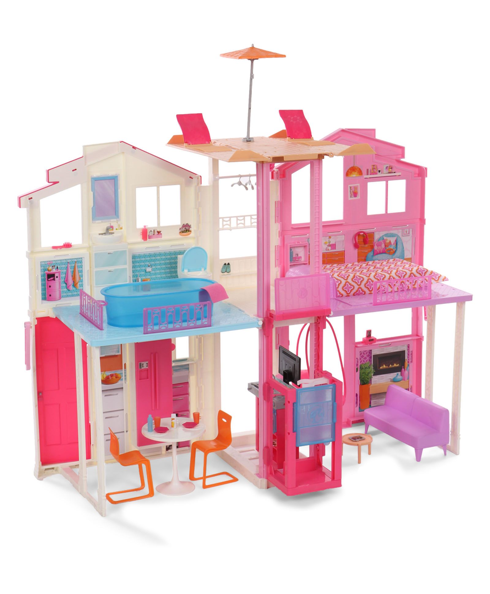 barbie three story townhouse