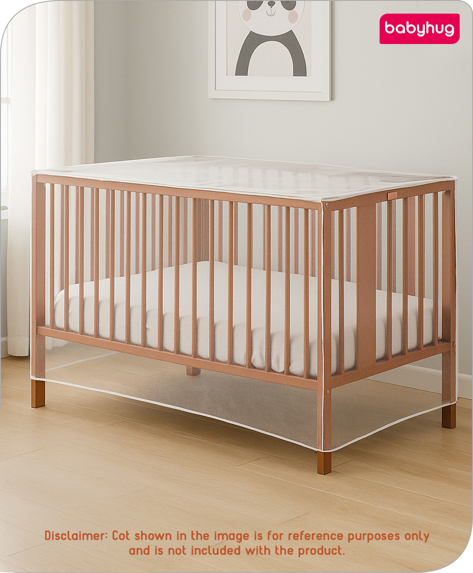 Babyhug Multipurpose Breathable Mosquito Net - White (Cot Not Included )-image-16