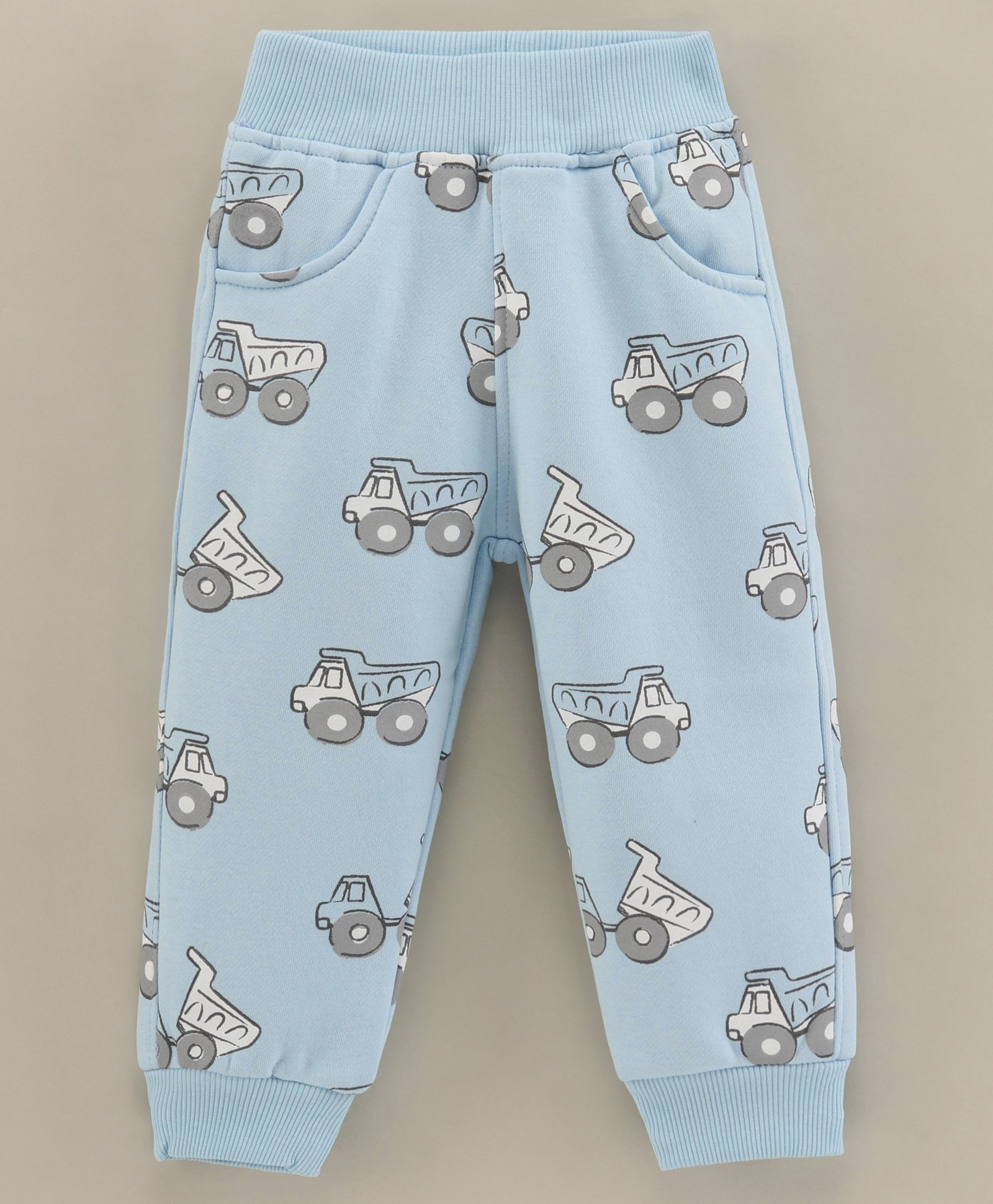 Little Kangaroos Full Length Truck Printed Lounge Pant - Blue-picture-36