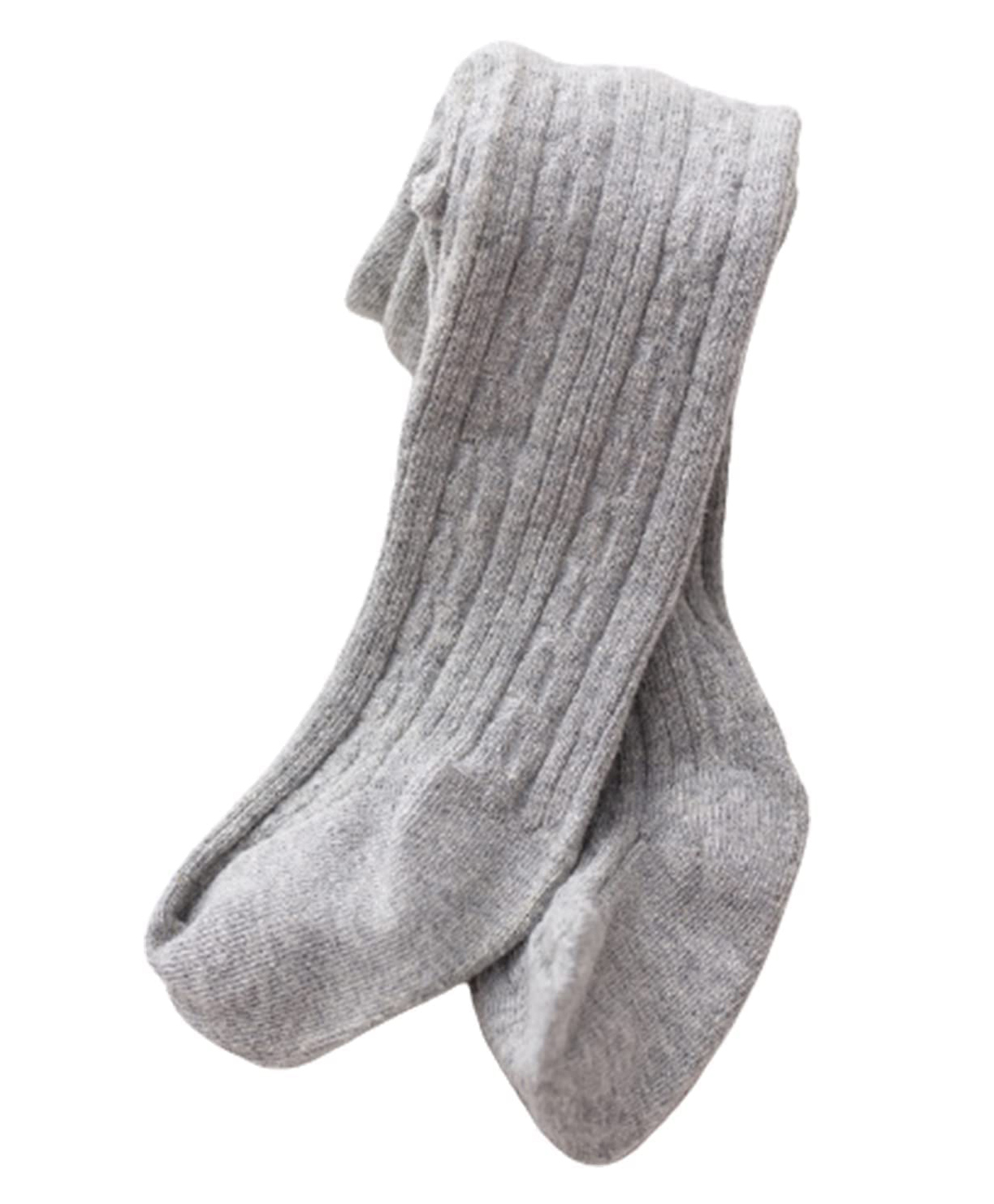 SYGA Baby Tights For Girls Soft Cotton Infant Leggings Toddler Solid Knit Stockings Socks Pants - Grey-picture-21