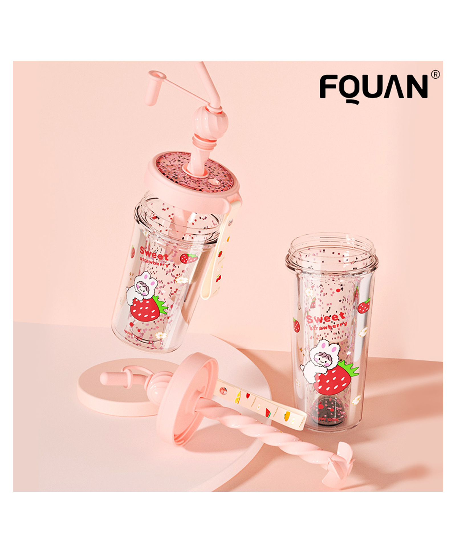 SANJARY Sipper Bottle - 400 ml (Color May Vary)-image-3
