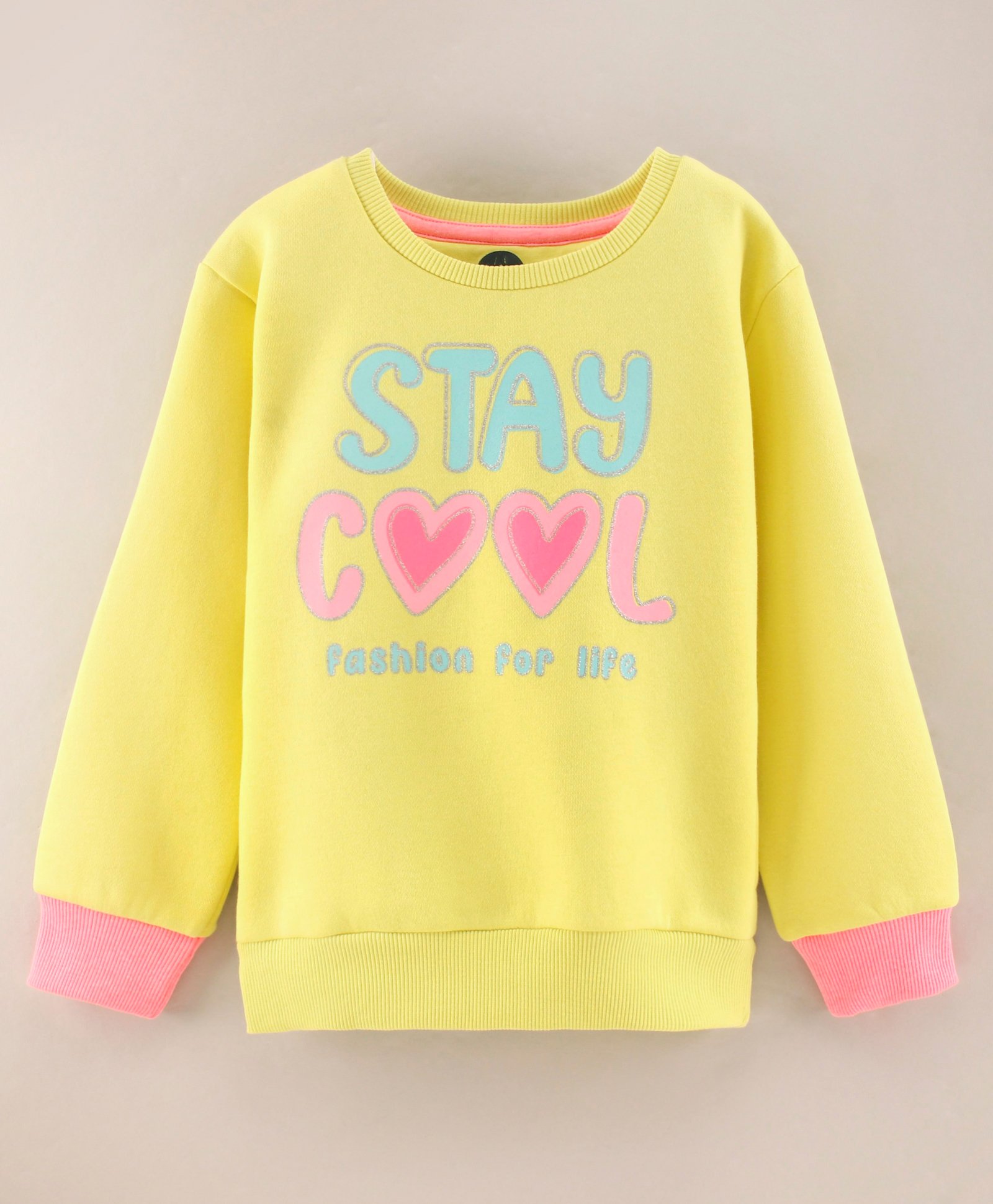 Vitamins Full Sleeves Fleece Sweatshirt Text Print - Yellow-picture-36