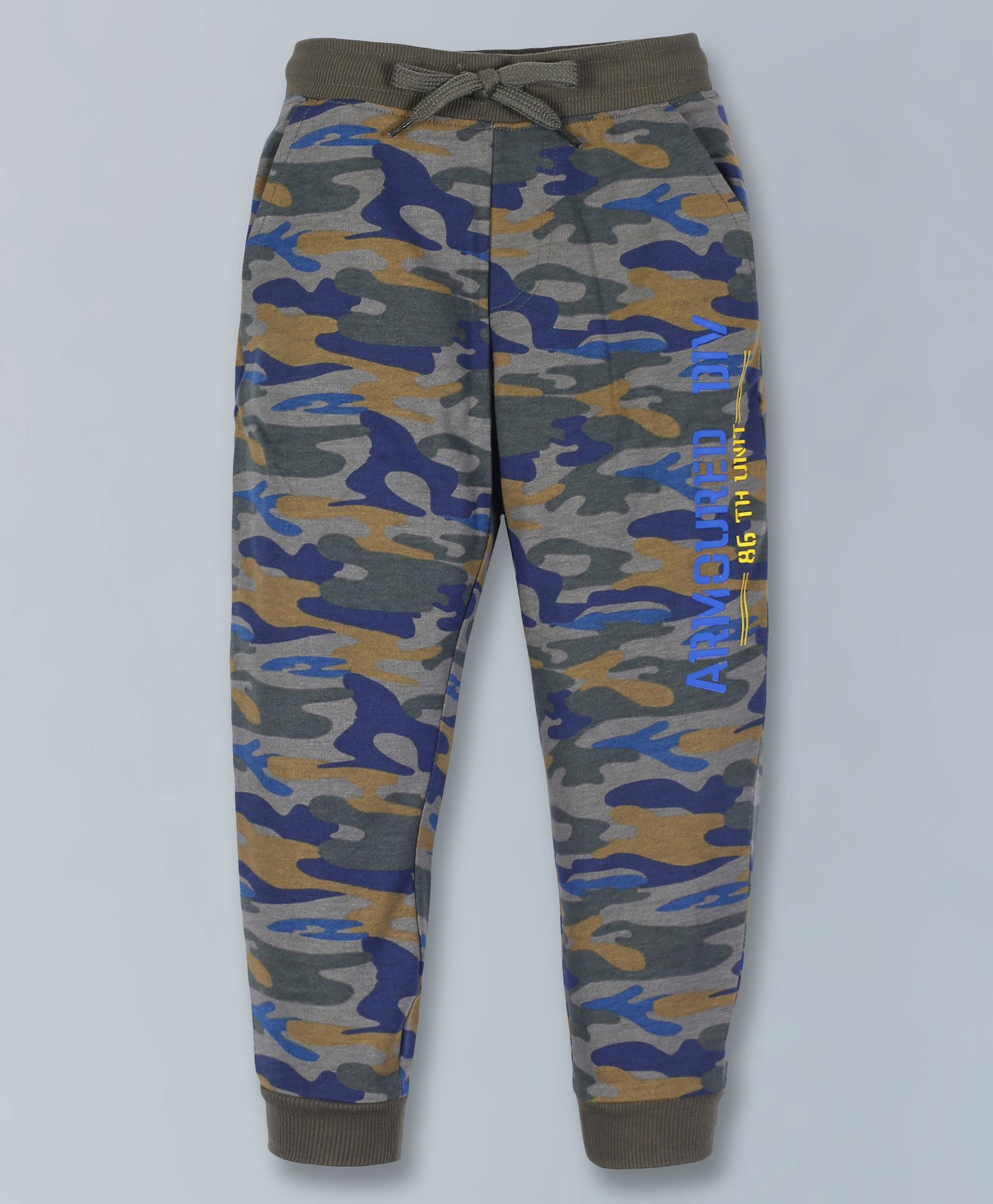 Plum Tree Camouflage Printed Jogger Track Pants - Grey-picture-12