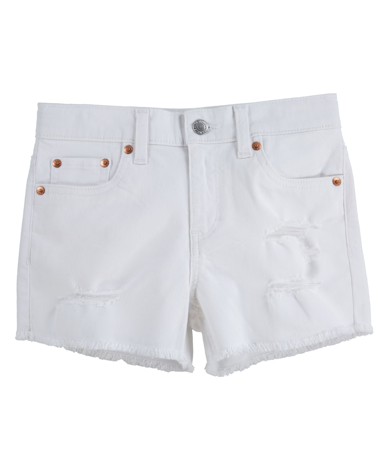 Buy Levi's Solid Girlfriend Shorty Shorts - White for Girls (15-16 Years)  Online in India, Shop at  - 12025783