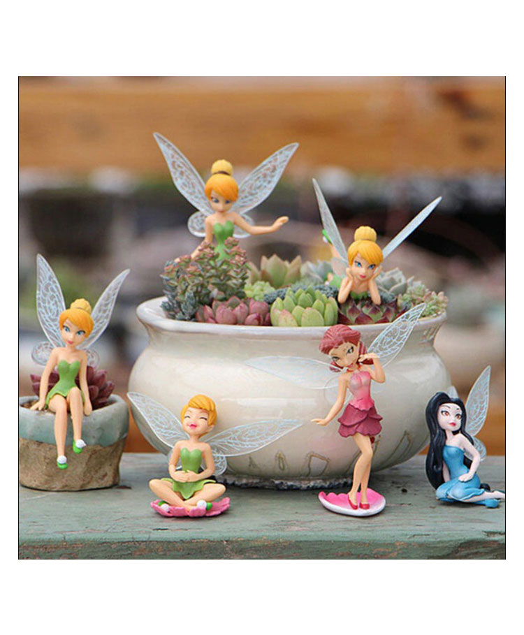 Chocozone Set Miniature Fairy Princess Garden Decor Home Decoration Mini Landscape Dolls for Girls - 6 Pieces-image-42