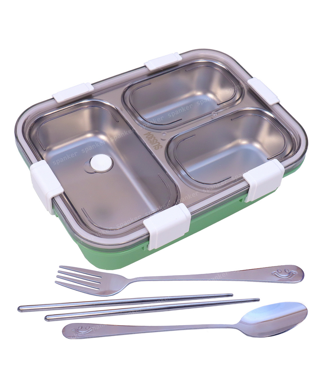 spanker Toyshine , Magna Large Lunch Box Thermal Stainless Steel Insulation Box Tableware Set Portable Lunch Containers for Kid Adult Student Children Keep Food 100ml green-picture-26