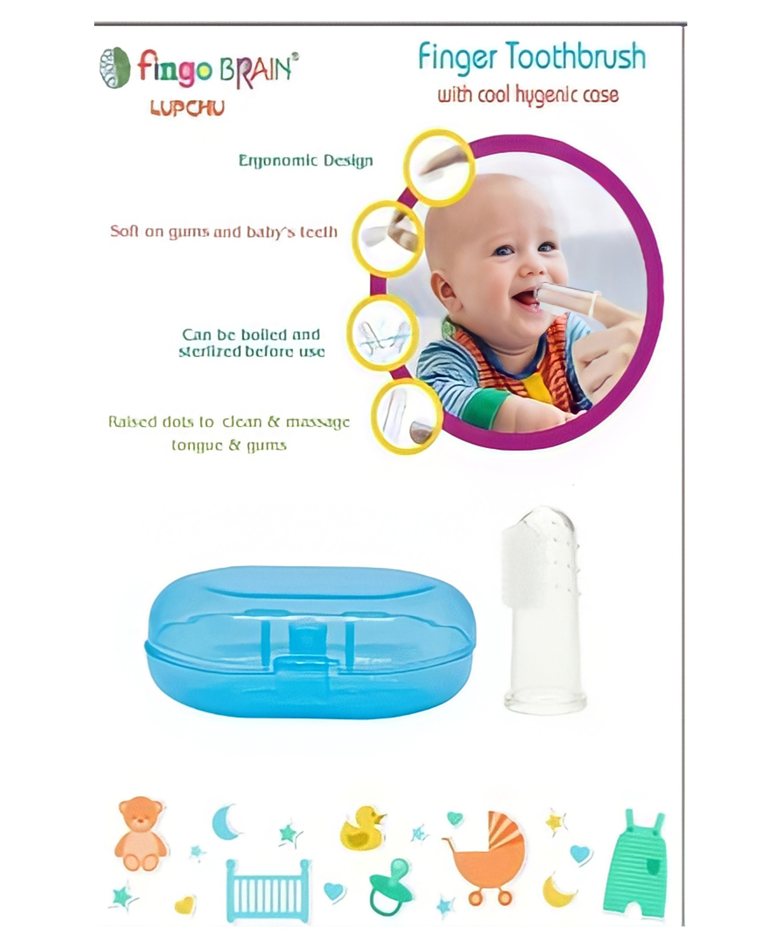 Fingo Brain Finger Brush With Box - Multicolor-picture-38