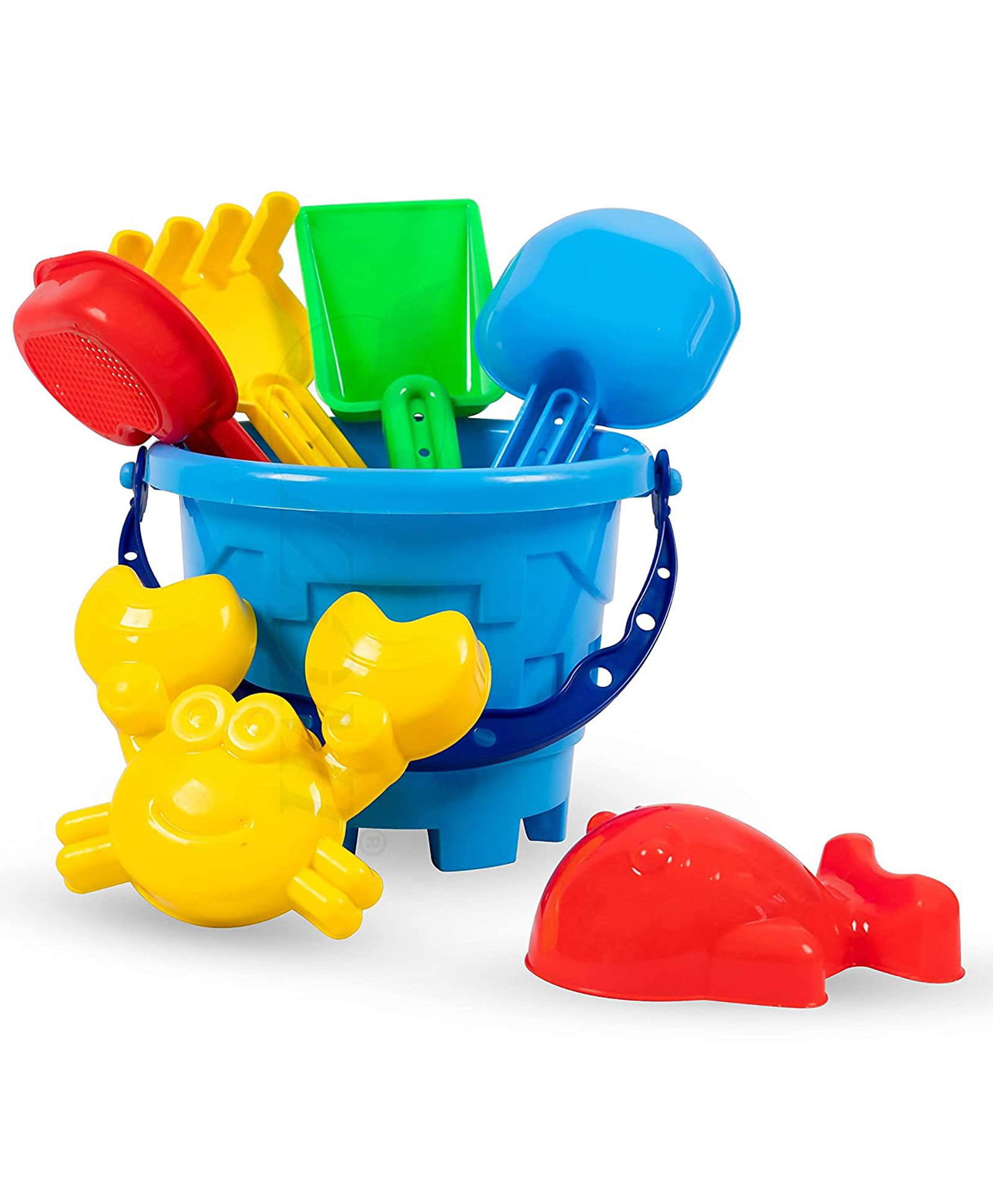 Mingkids Beach Toys Set For Kids Indian Made 6 Pieces Bucket Animal Mould Shovel Spade Tool Kit Beach Art Learning Outdoor Sand Birthday Gift Multicolor-image-41