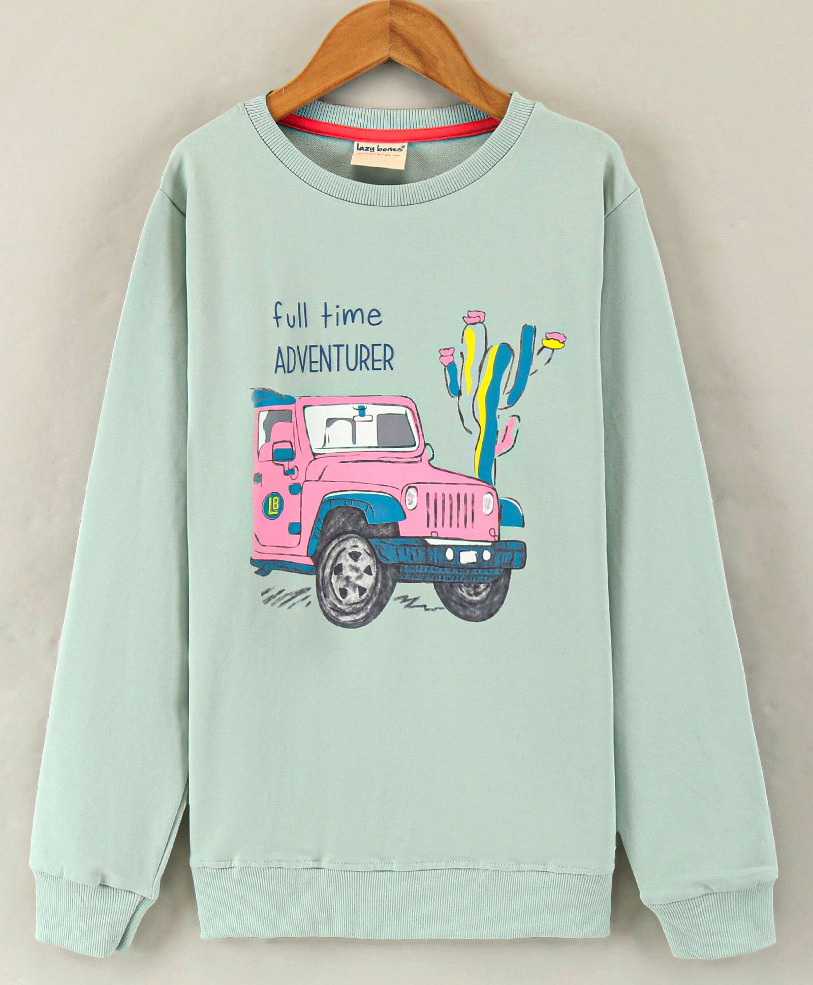 Lazy Bones Full Sleeves Sweatshirt Multiprint - Green-picture-27