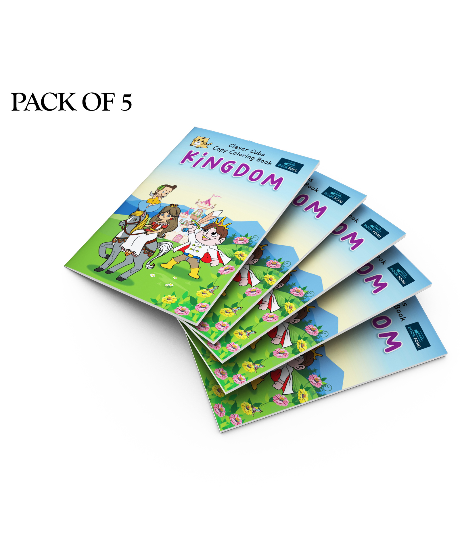 Clever Cubs Copy Coloring Book Kingdom Pack of 5 - English-image-31