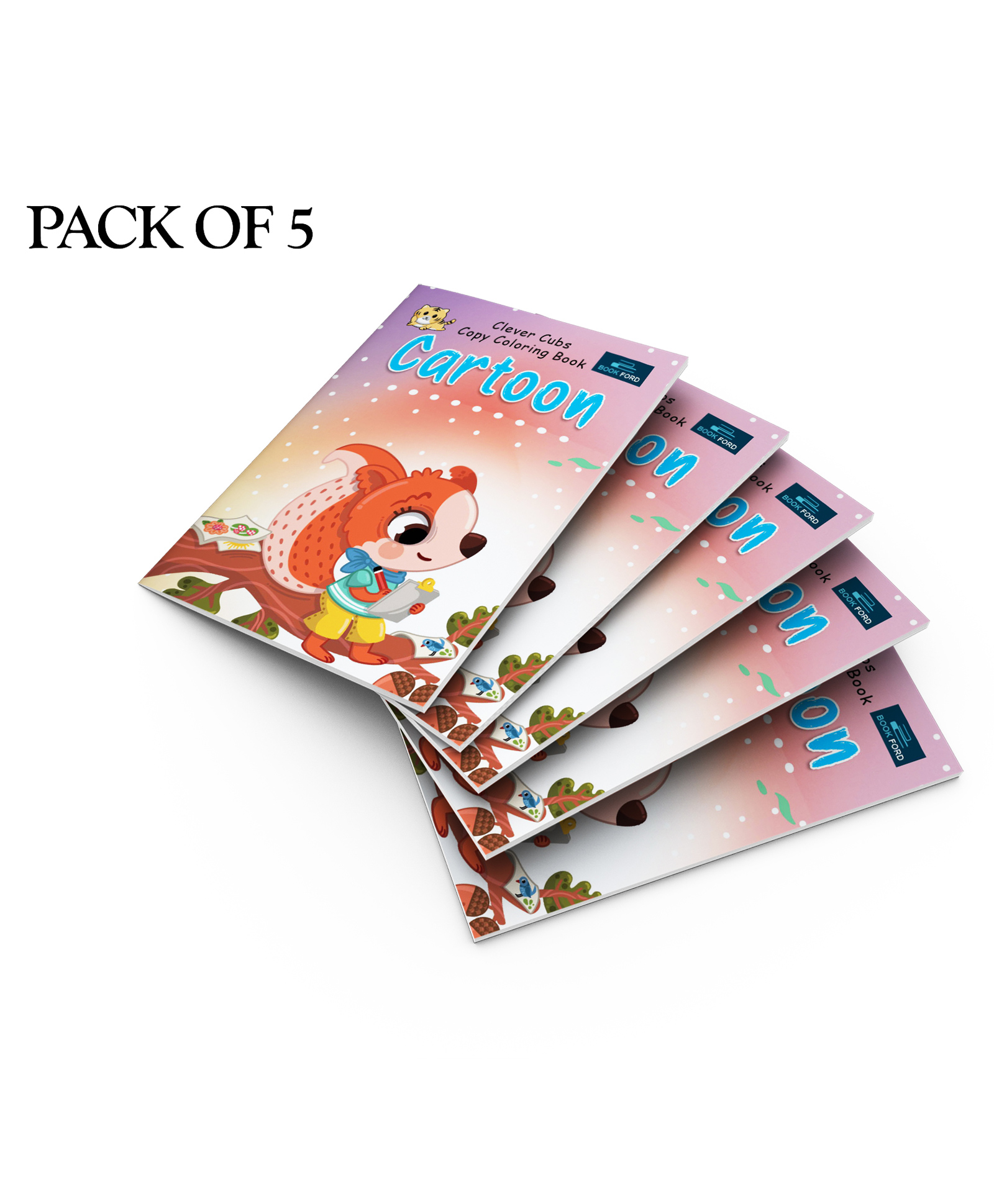 Clever Cubs Copy Coloring Book Cartoon Pack of 5 - English-image-35
