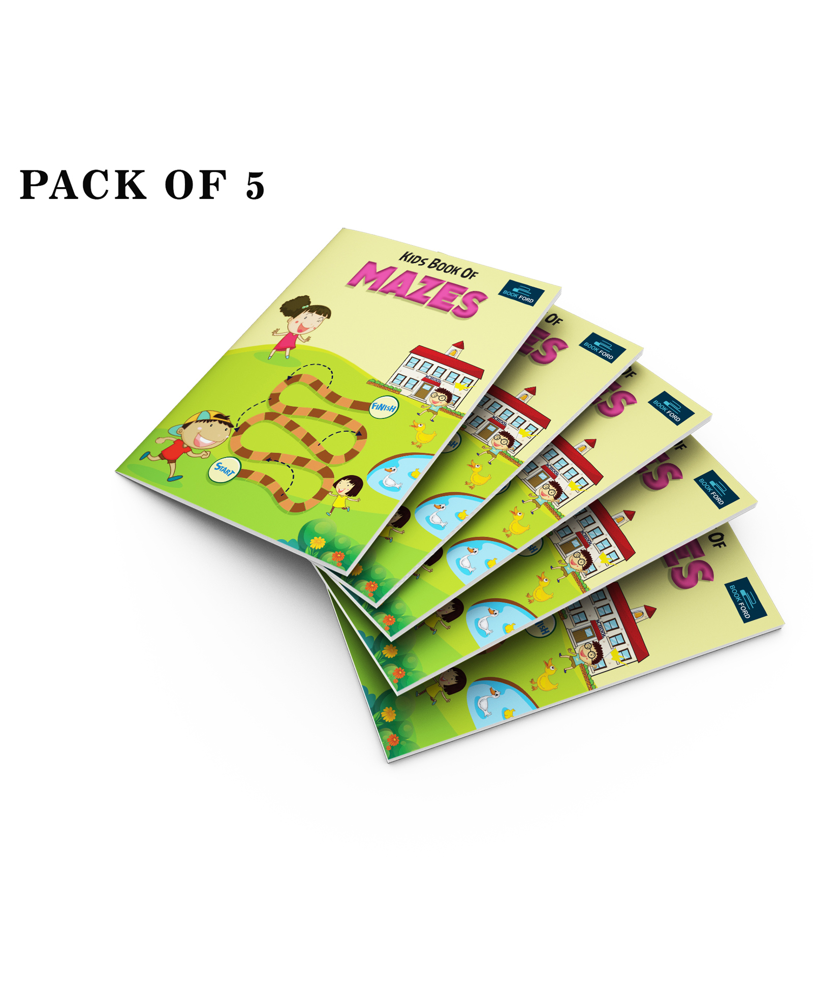Kids Book Of Mazes Pack Of 5 - English