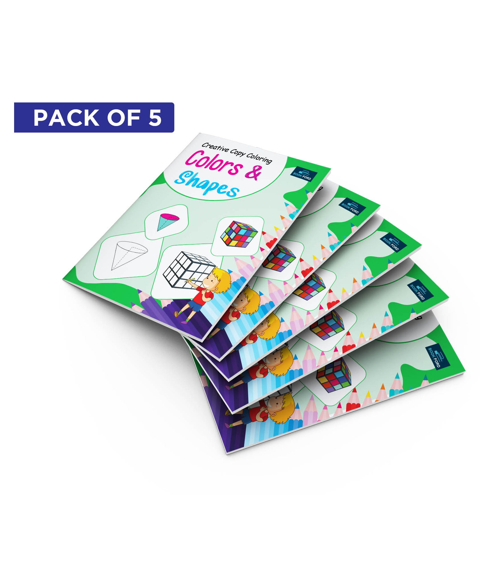 Book Ford Publications Book Ford Publications Creative Copy Coloring & Shapes Books - Pack Of 5-image-29