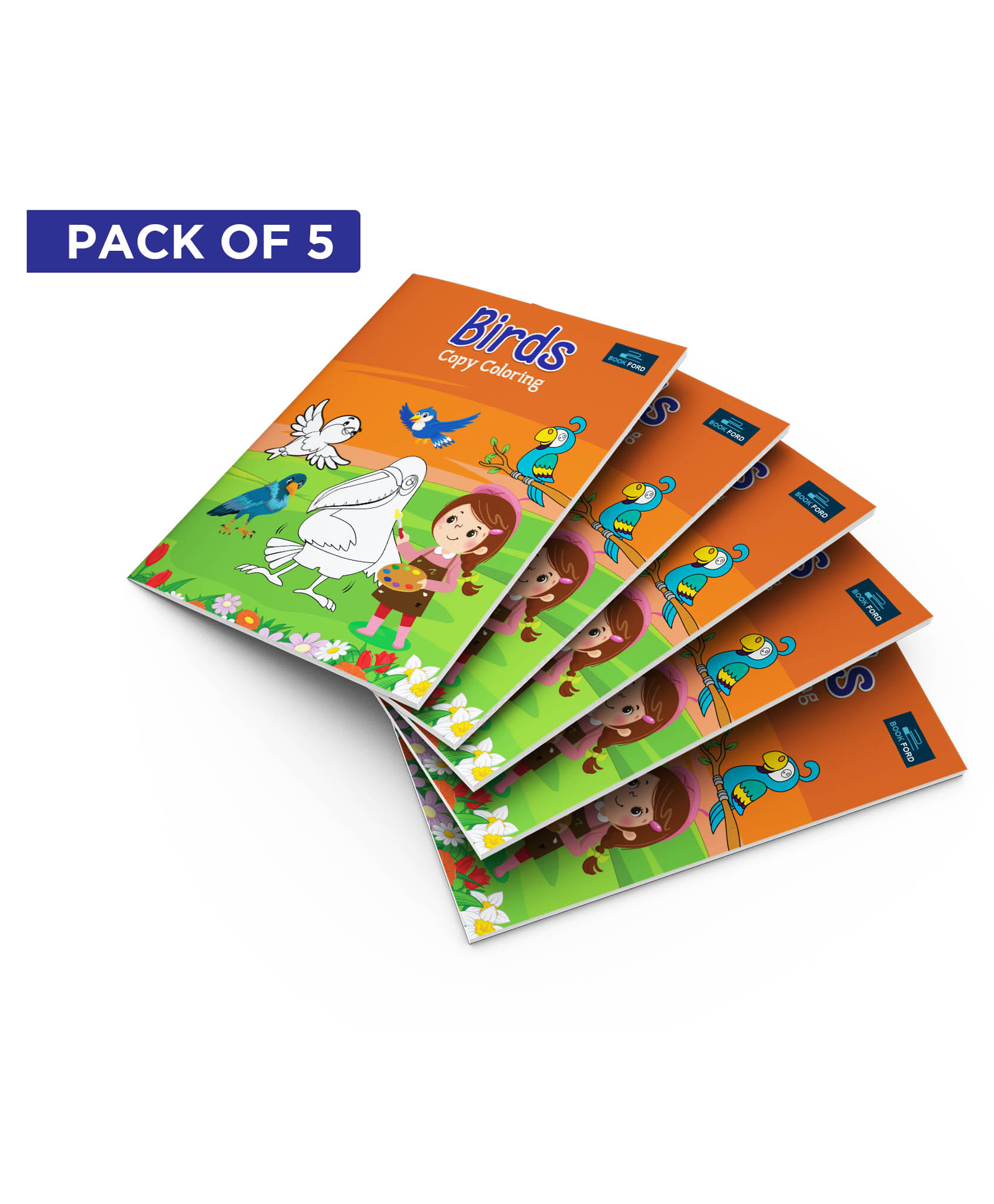 Book Ford Publications Birds Copy Colouring Books Pack Of 5 - English-image-30