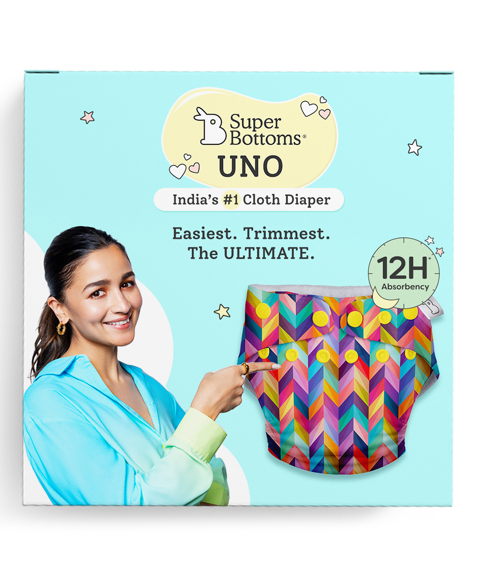 SuperBottoms Freesize UNO - Reusable cloth diaper + 1 Dry Feel Magic Dry Pads Set - Color Pop-image-43