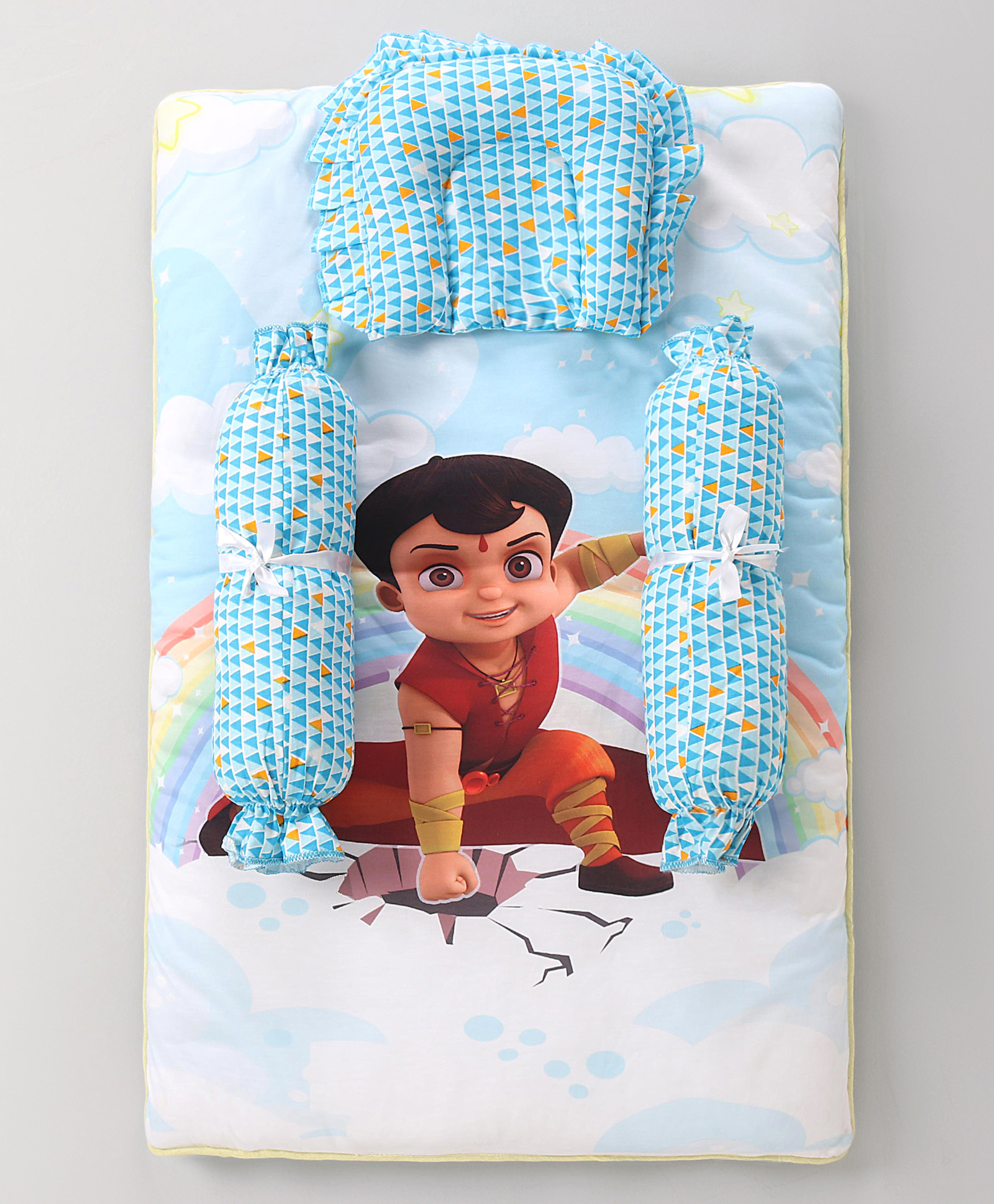 Super Bheem SGS01 Mattress set With Pillow And 2 Bolsters Chota Bheem Print  - Rainbow Blue Online in India, Buy at Best Price from  -  12050512