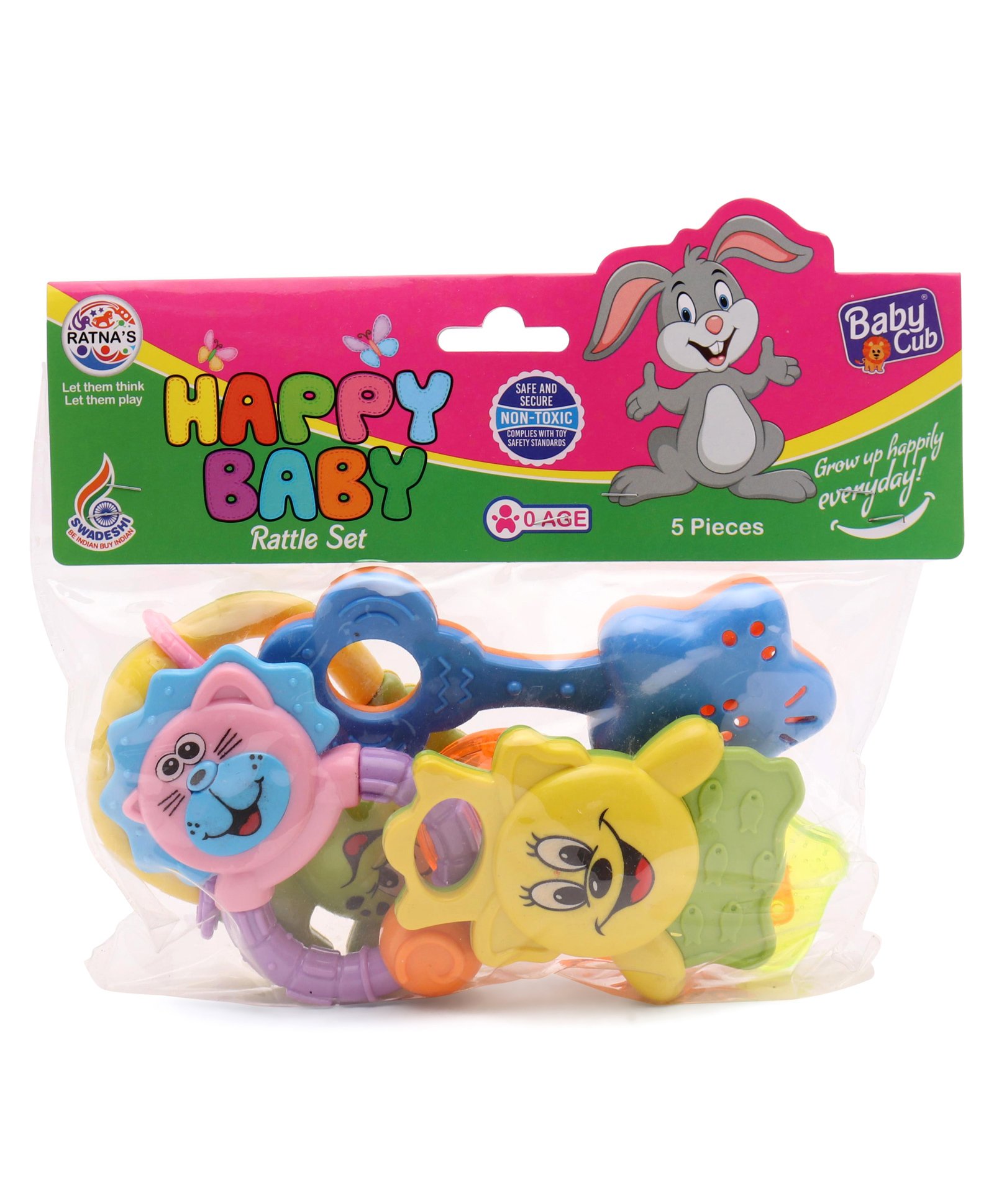 ratnas Ratna Rattle Set Pack of 5 - (Colour May Vary)-picture-14