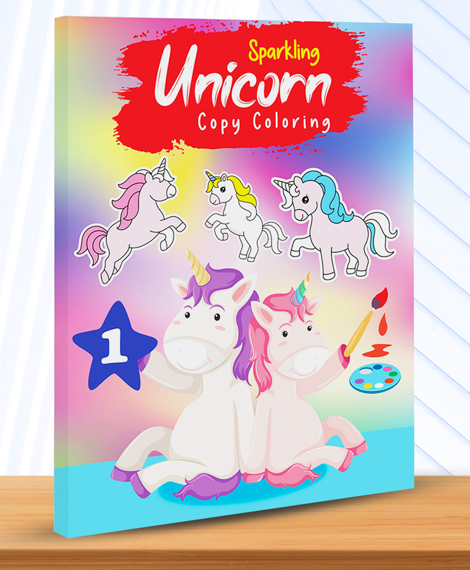 bookford publications Sparkling Unicorn Copy Colouring Book - 1-picture-16