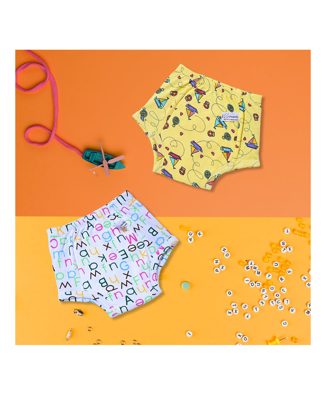 Snugkins Reusable Potty Training Pull-up Pants Size 1 Multicolour - 2 Pieces-picture-22
