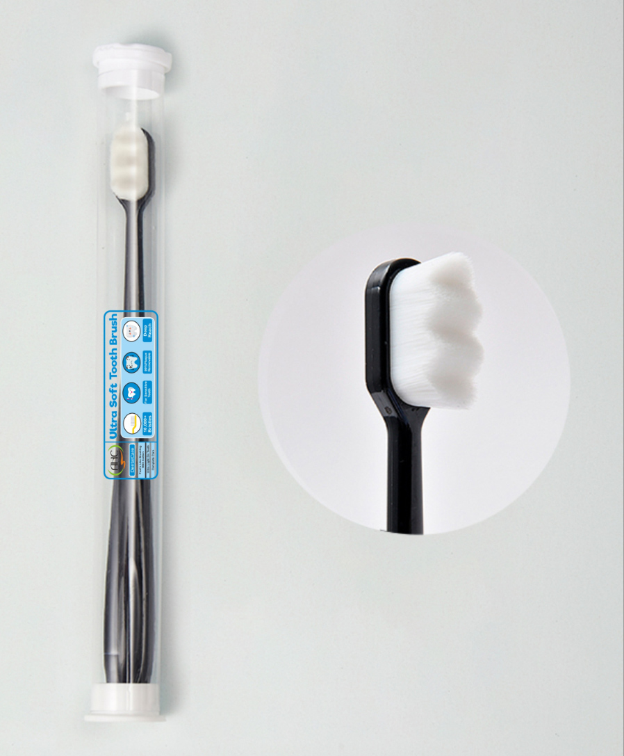 zikku AHC Baby Ultra Soft Nano Bristles Toothbrush With Tongue Cleaner - Black-picture-19