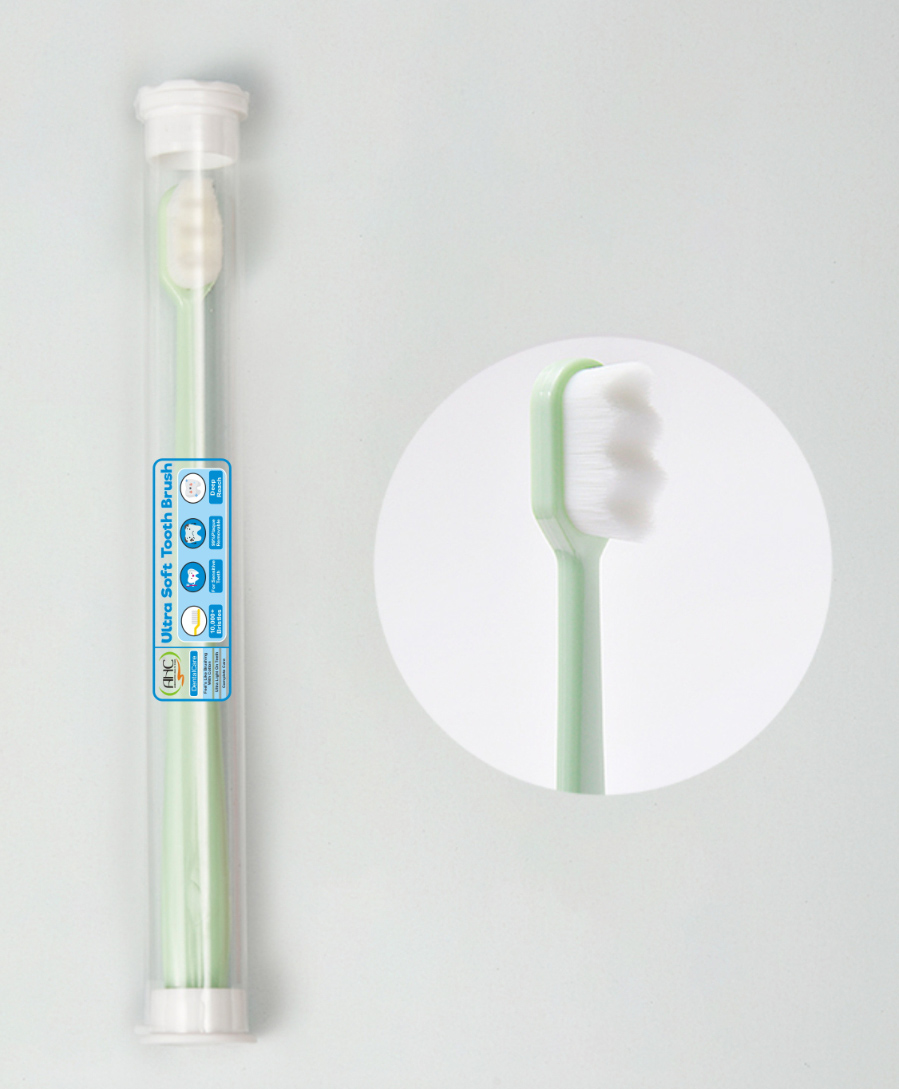 zikku AHC Baby Ultra Soft Nano Bristles Toothbrush With Tongue Cleaner - Light Green-picture-14