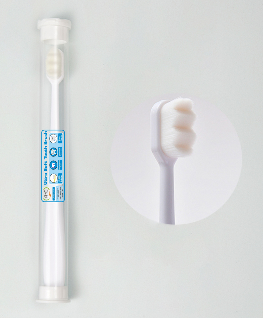 AHC Baby Ultra Soft Nano Bristles Toothbrush With Tongue Cleaner - White-image-28