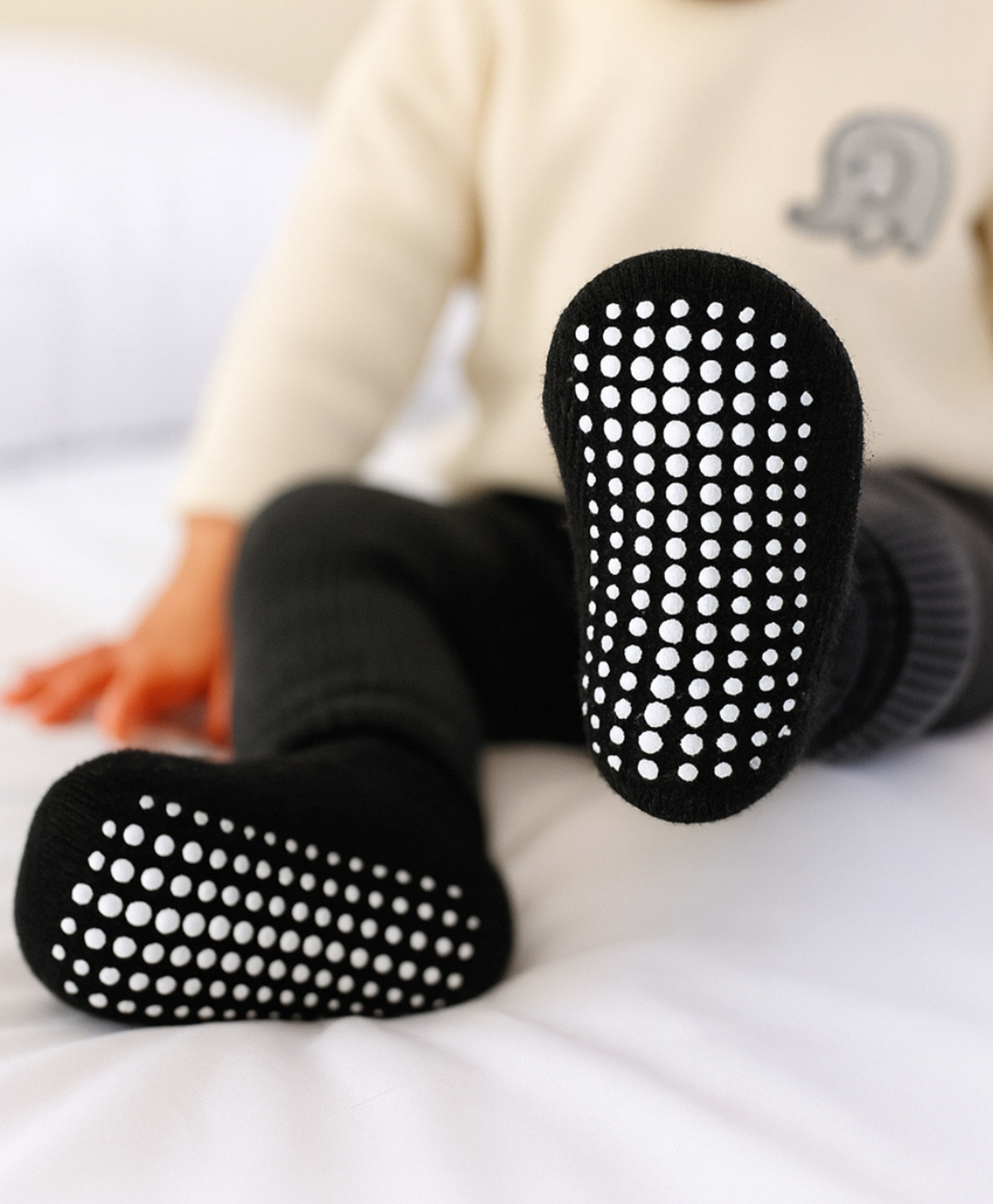 AHC Baby Breathable Anti Slip Ankle Length Kids Socks - Black-image-18
