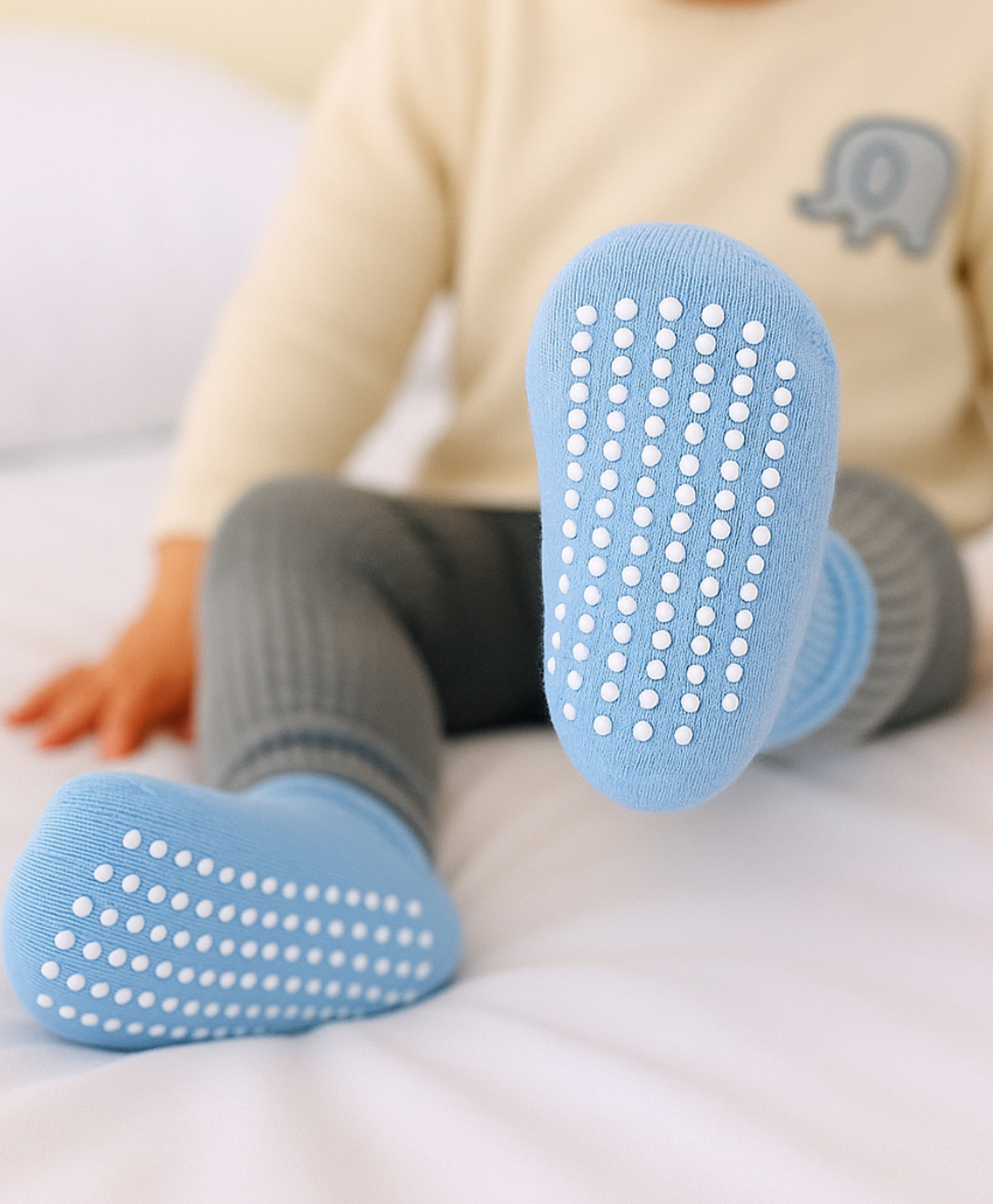 zikku AHC Baby Breathable Anti Slip Ankle Length Kids Socks - Blue-picture-27