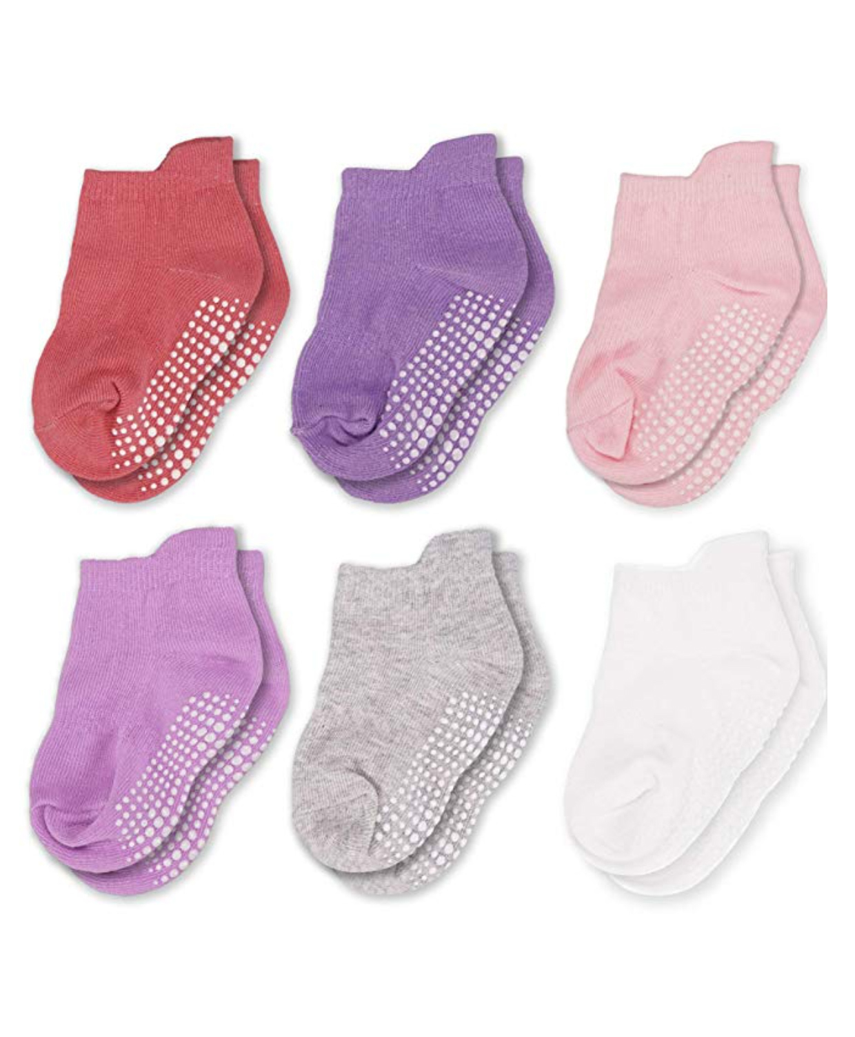 AHC Baby Breathable Anti Slip Ankle Length Kids Socks Pack of 6 - Multicolor-image-6