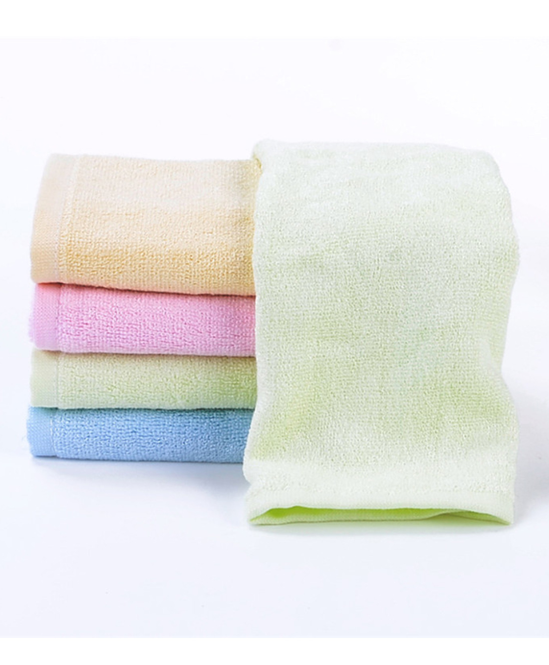 zikku AHC Bamboo Cotton Soft Hand Face Towel Washcloth for baby Pack of 5 -Multicolour-picture-22