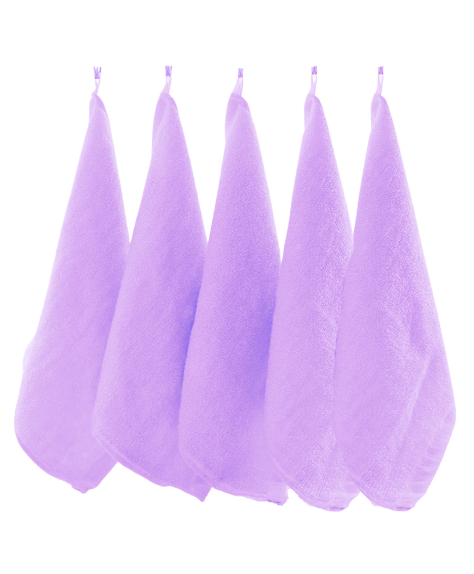 zikku AHC Bamboo Cotton Soft Hand Face Towel Washcloth for baby Pack of 5 - Purple-picture-26
