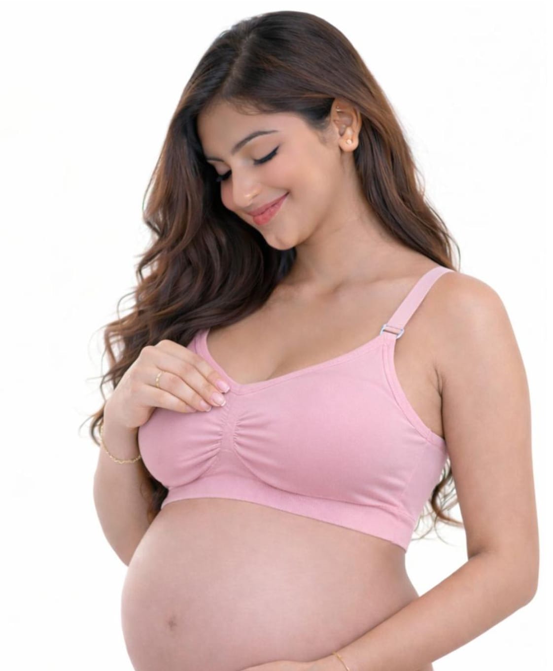 AHC Nursing Feeding Maternity Bra - Pink-image-1