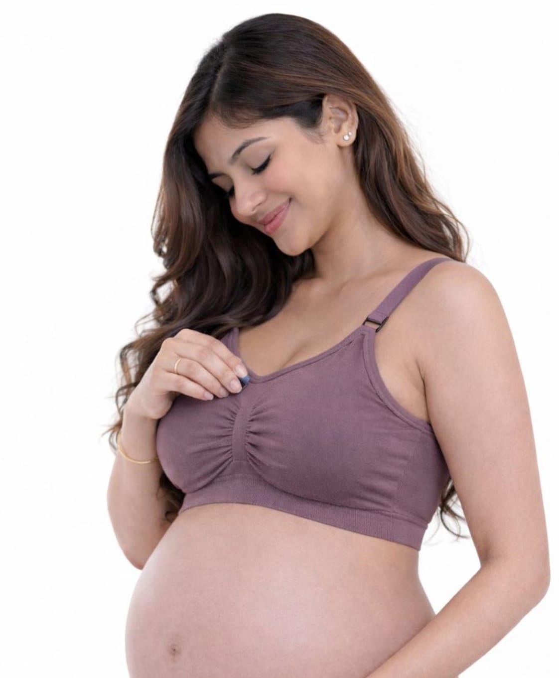 AHC Nursing Feeding Maternity Bra - Purple-image-6