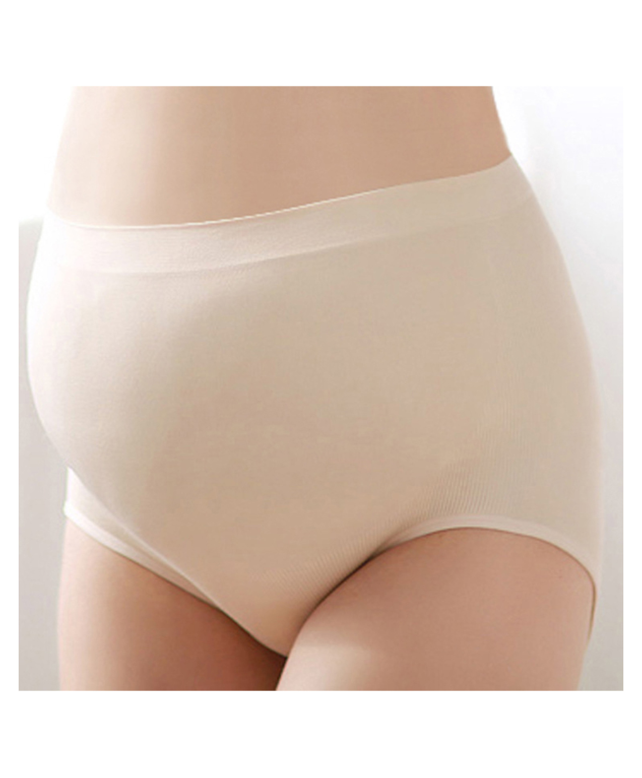 zikku AHC Women's Seamless Hi Waist Maternity Panty - Beige-picture-22