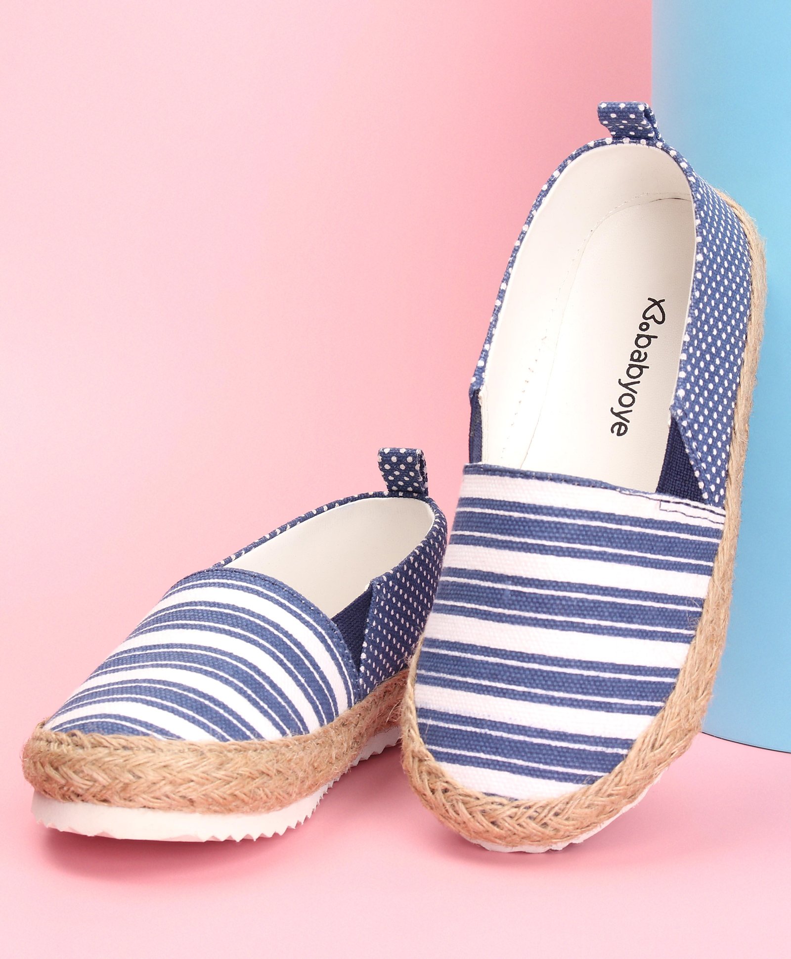 Babyoye Slip On Striped Bellies - Blue-image-6