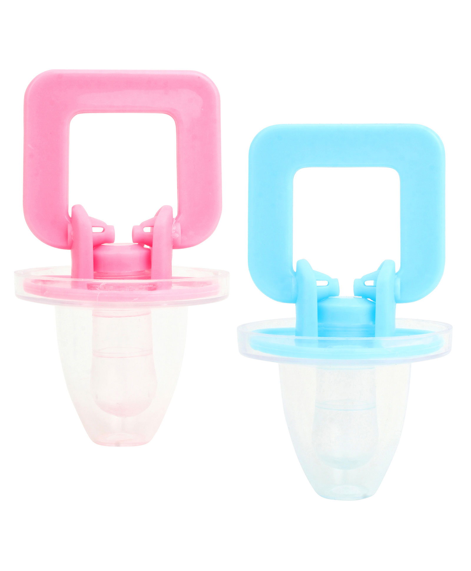 Kritiu Baby Soother Cum Pacifier 100% Food Grade Silicone Pack of 2 - Pink Blue-picture-36
