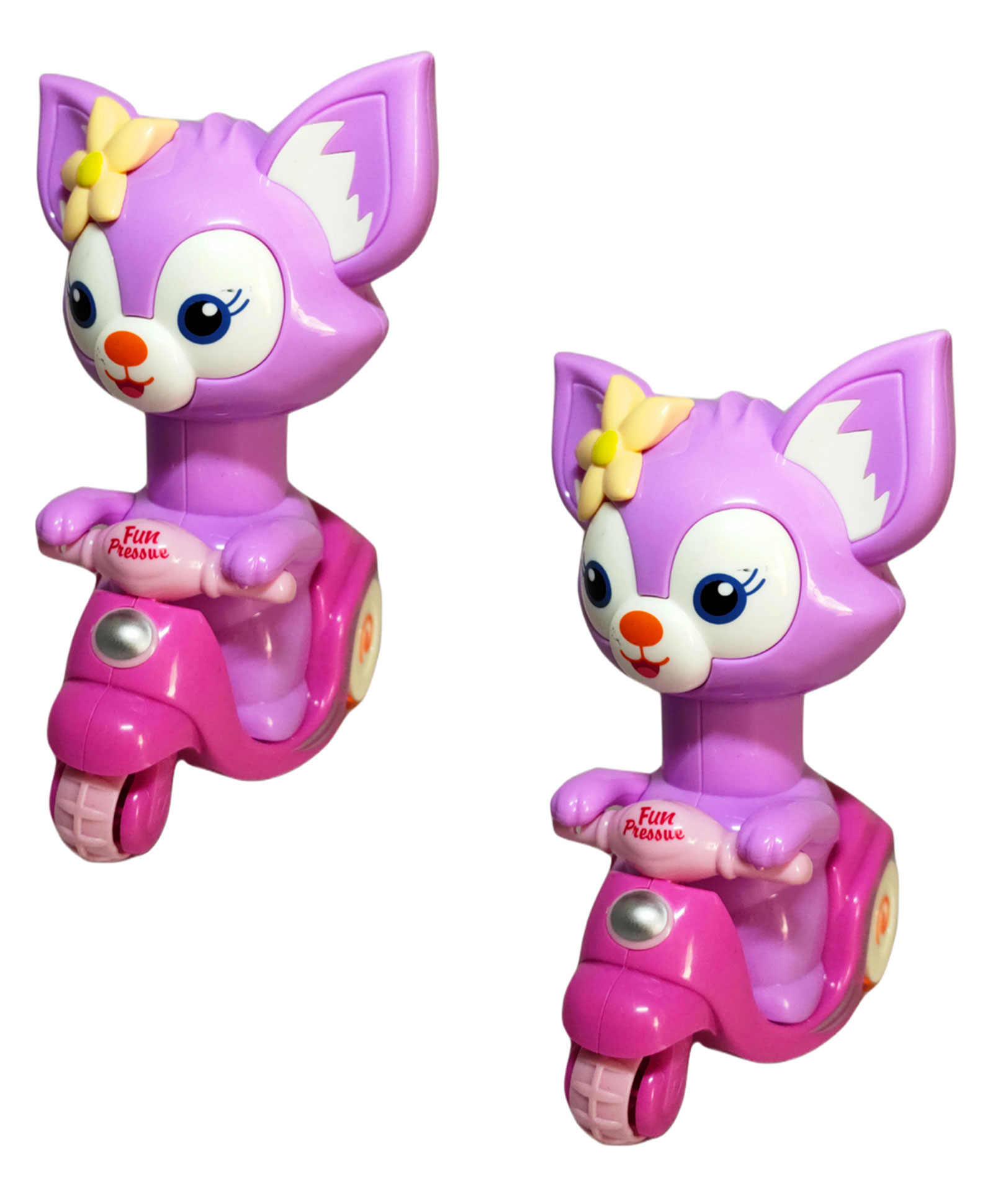 VParents Kitty Push and go Unbreakable Cartoon scooter Pull Along Friction toy for kids - Pack of 2 (color may vary )-picture-21