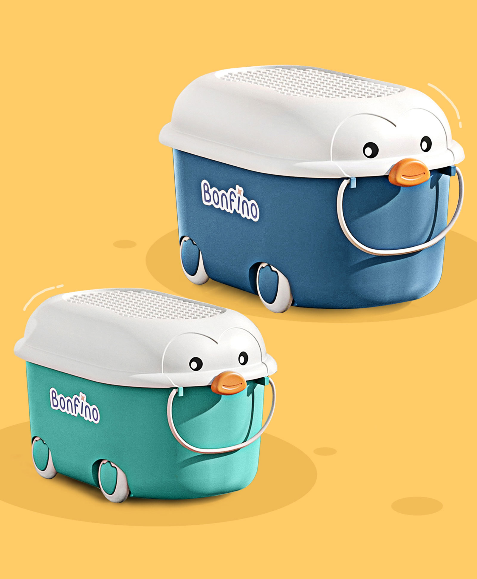 Bonfino Storage Box Pack of 2 - Green & Blue-picture-37
