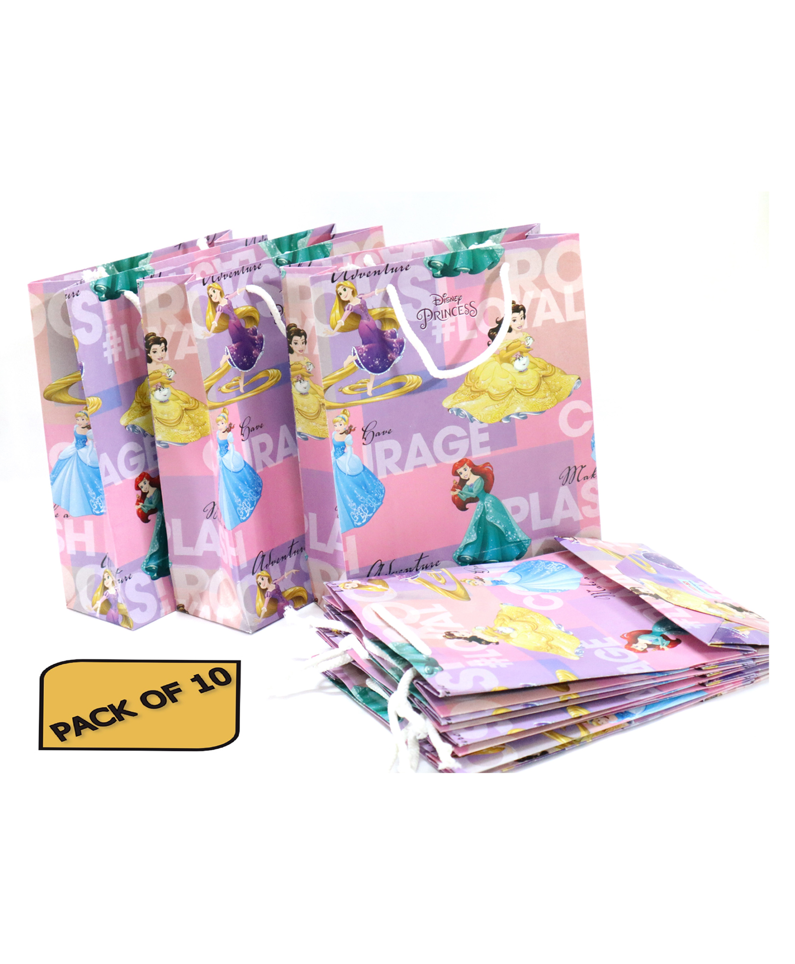 Shopping Time Princess Theme Gift Bags Pack of 10 - Multicolor