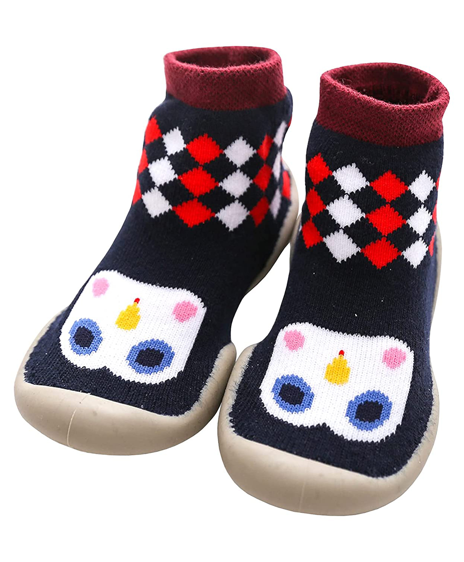 U-grow Baby Anti-Skid Breathable Soft Socks Shoes Blue & White-picture-16