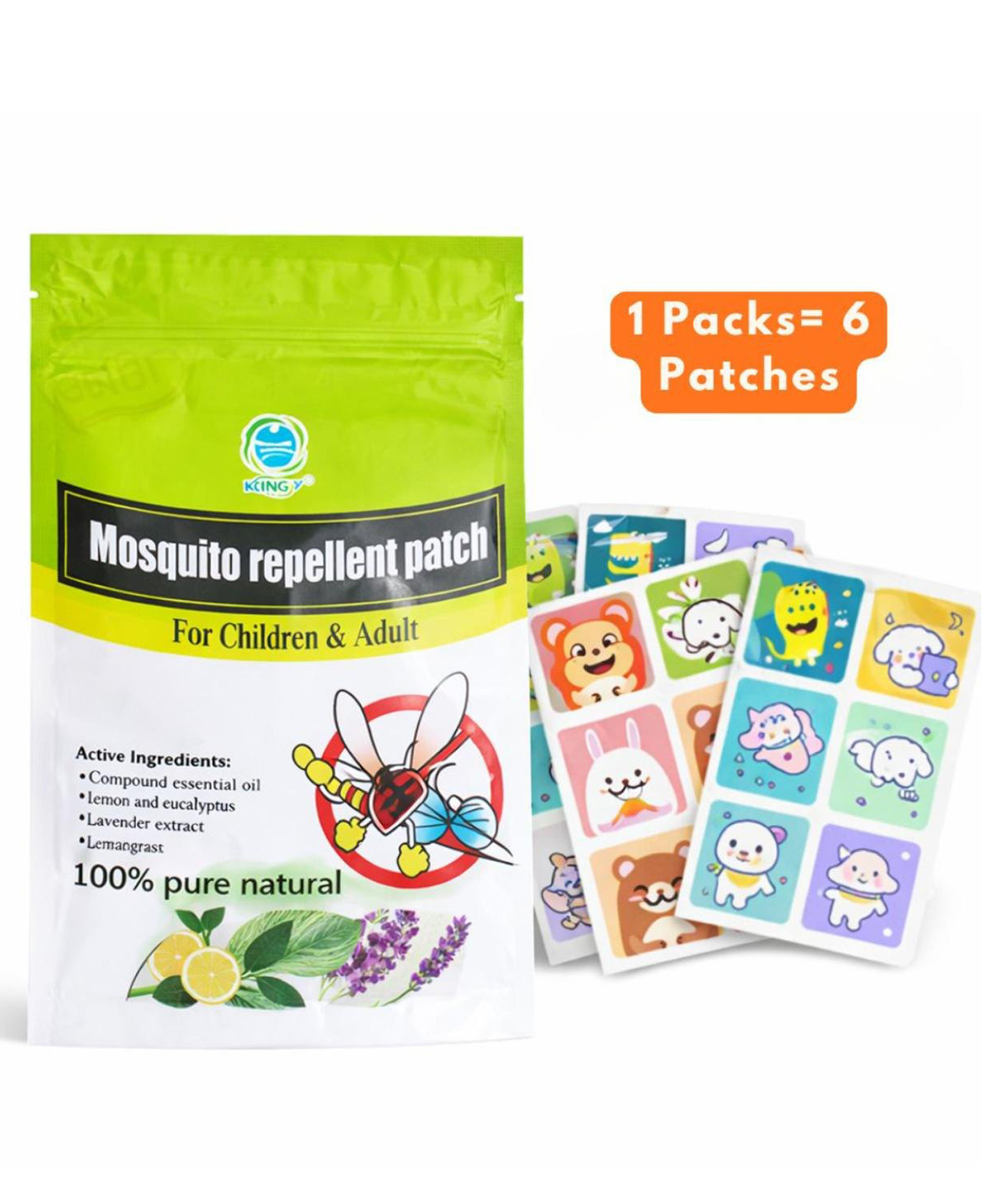 zikku AHC 100% Natural Mosquito Repellent Patch for Baby, Kids & Adult, 12 Hours Protection - 6 pieces-picture-47