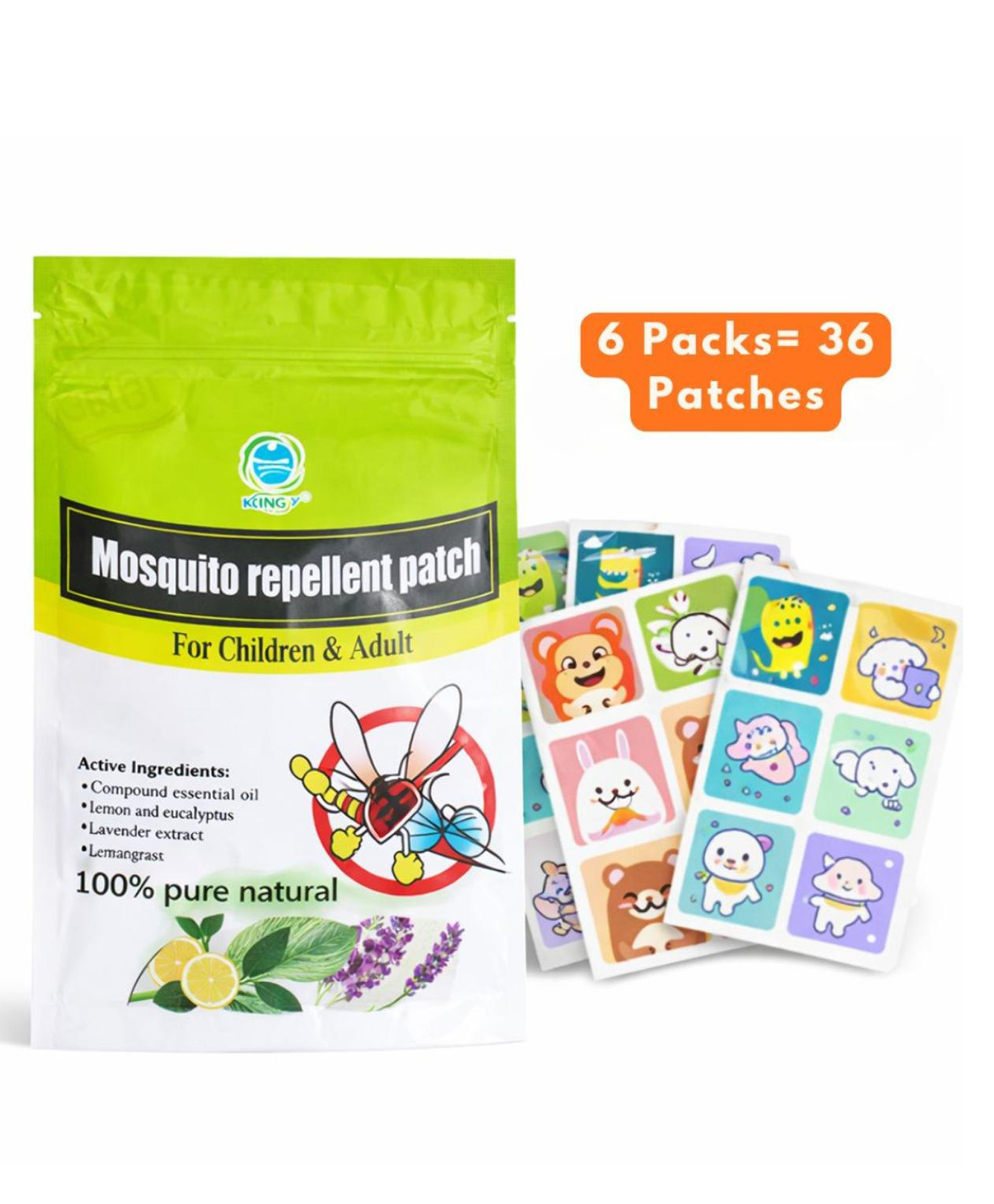 zikku AHC 100% Natural Mosquito Repellent Patch for Baby, Kids & Adult 12 Hours Protection- 36 pieces-picture-45
