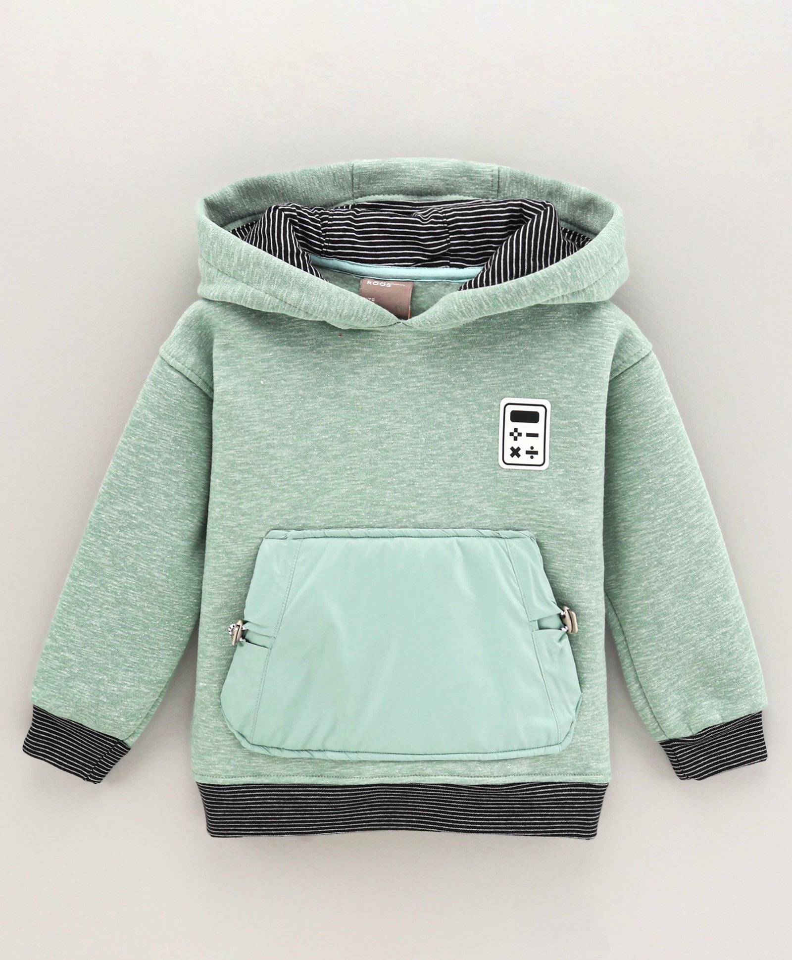 Little Kangaroos Full Sleeves Hooded Sweatshirt Solid - Green-image-43