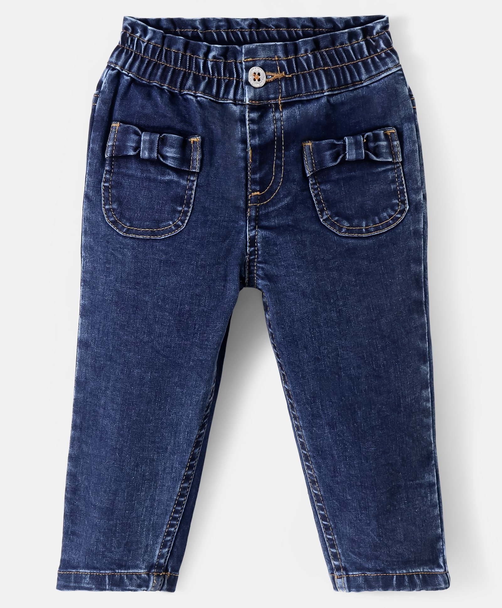 Babyoye Cotton Denim Full Length Solid Color Jeans - Blue-picture-27