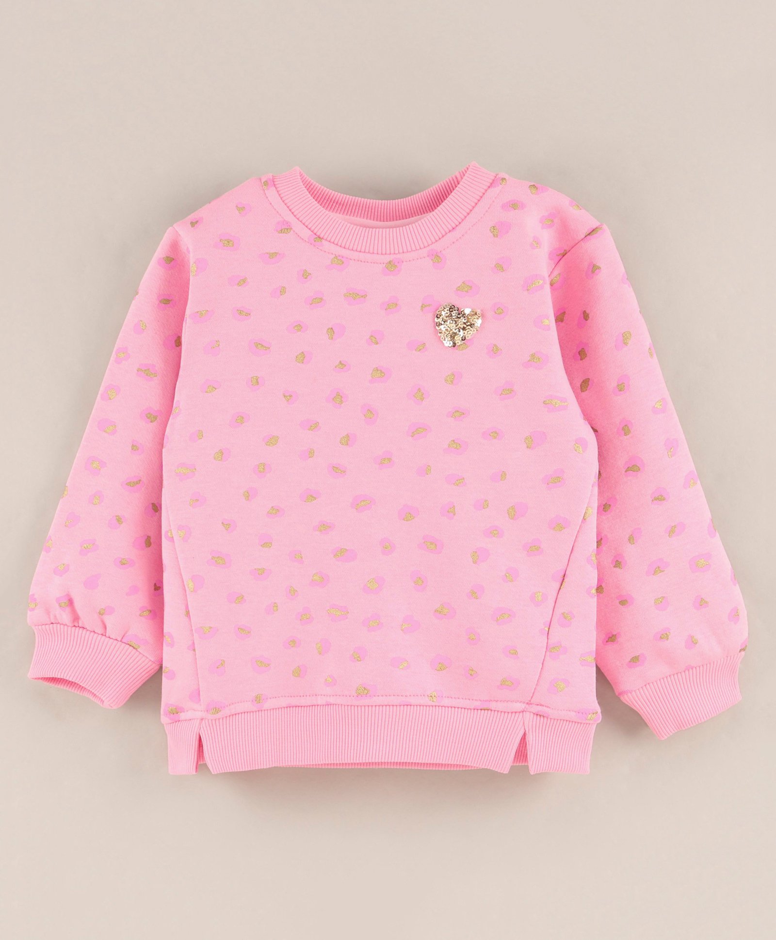 Little Kangaroos Full Sleeves Fleece Sweatshirt Printed - Baby Pink-image-17