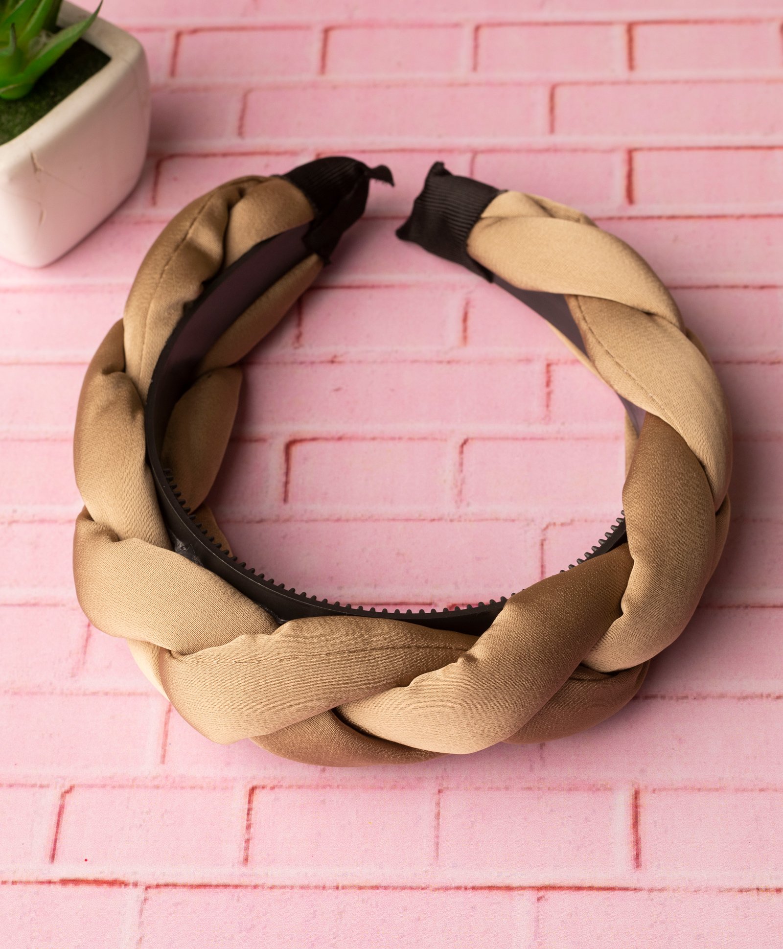 Jewelz Zig Zag Braided Statement Hair Band - Beige for Girls (10-15 Years)  Online in India, Buy at  - 12114963