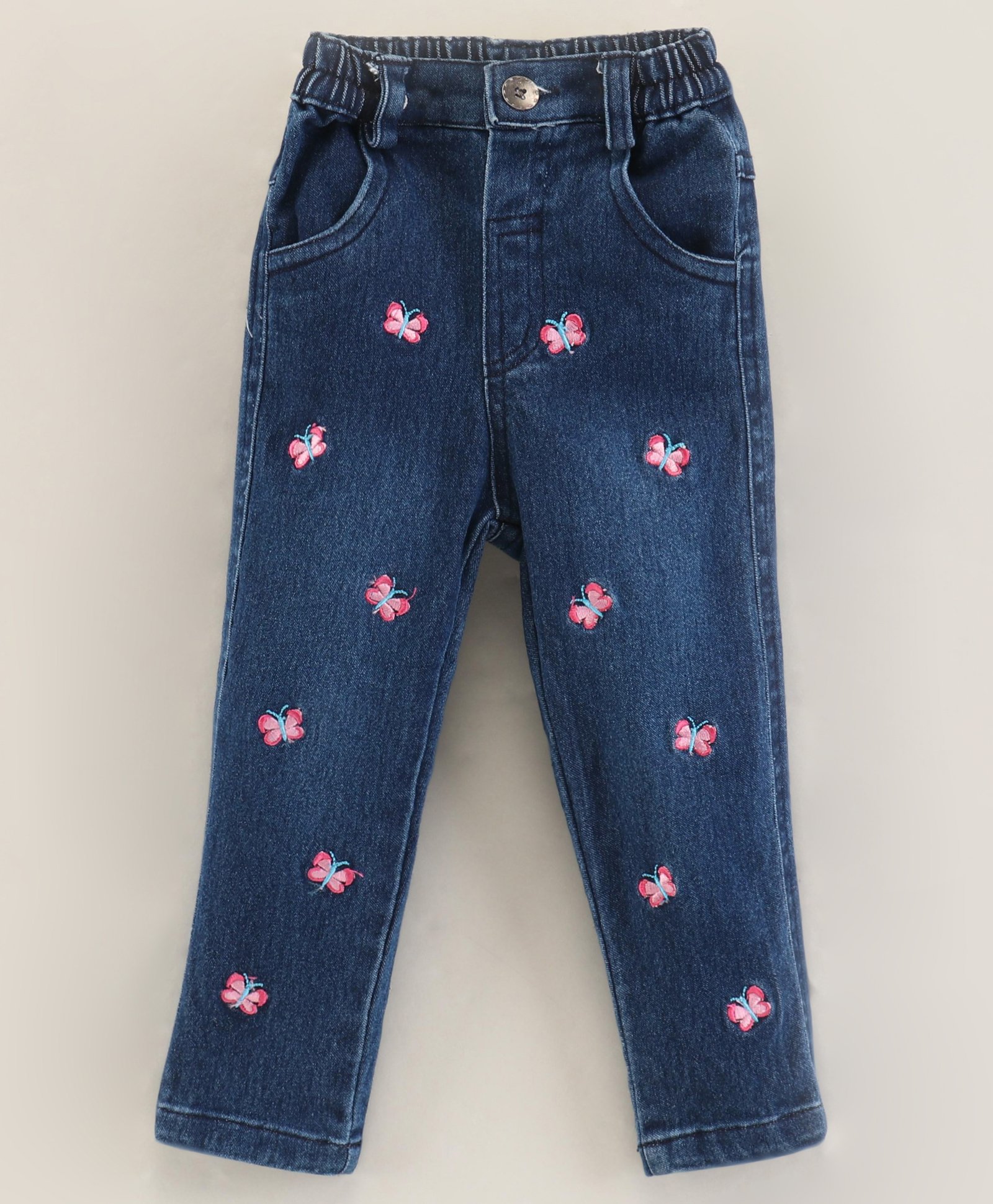 Wonderchild All Over Butterfly Embroidered Leggings - Blue-picture-24